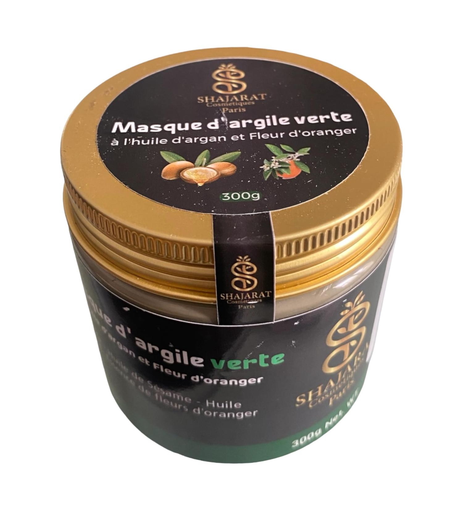 Green clay mask with argan oil and orange blossom Moroccan Shajarat antidots Blackhealing Soothing Purifying 300 g