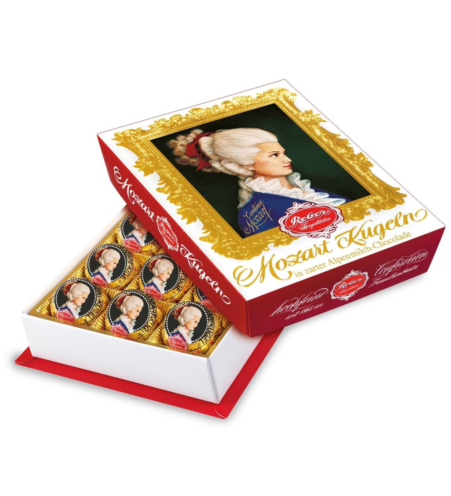 Buy Reber Constanze Mozart-Balls - 12 Pack Alpine Milk Chocolate with Pistachios Marzipan & Hazelnut Nougat - International Shipping Available - Buy Online on GoSupps.com