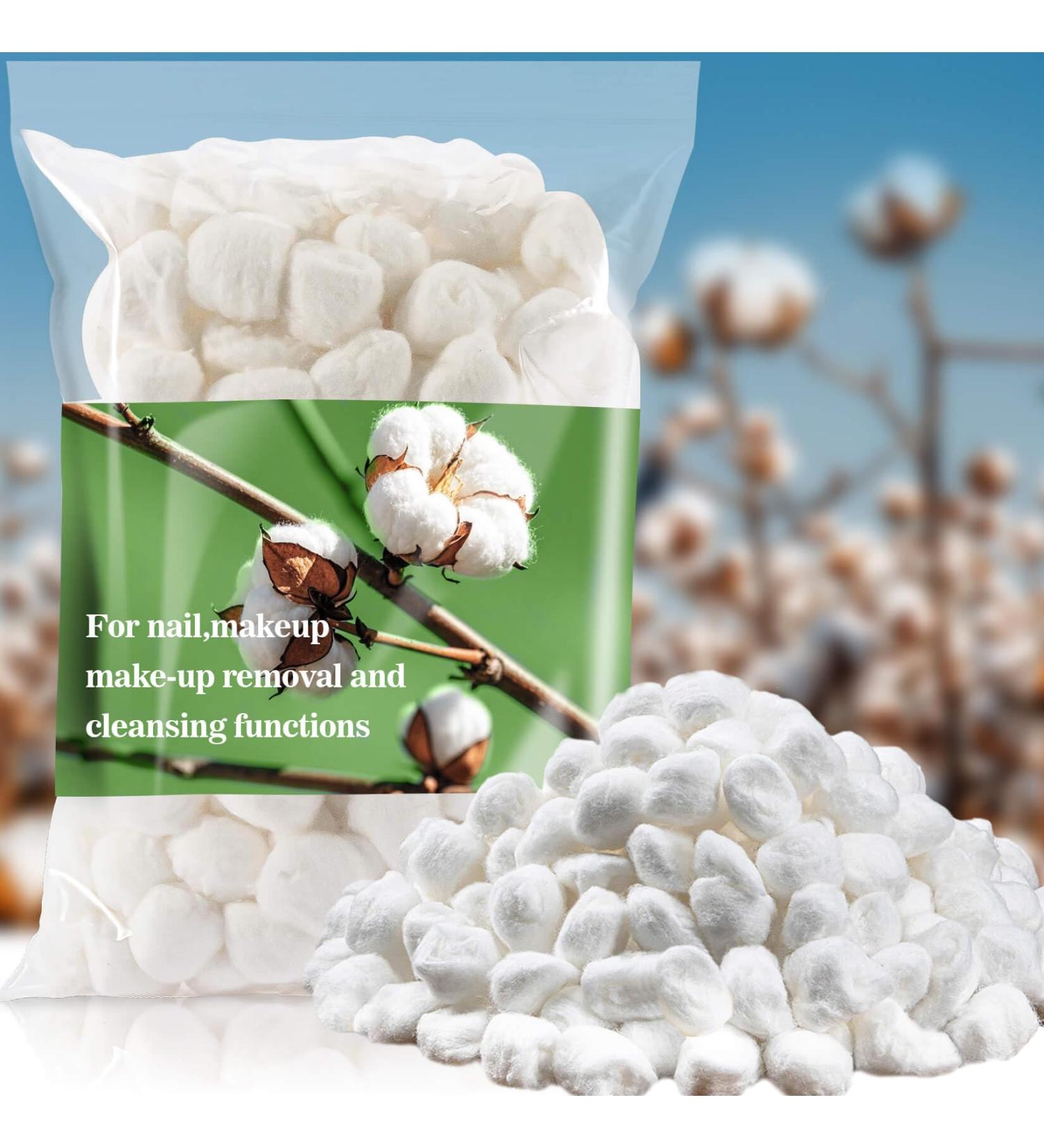 Premium RAINFLOW Cotton Balls - 200PCS Bulk for Face & Nail Care | Soft Absorbent & Ideal for Daily Personal Cleaning - Buy Online on GoSupps.com