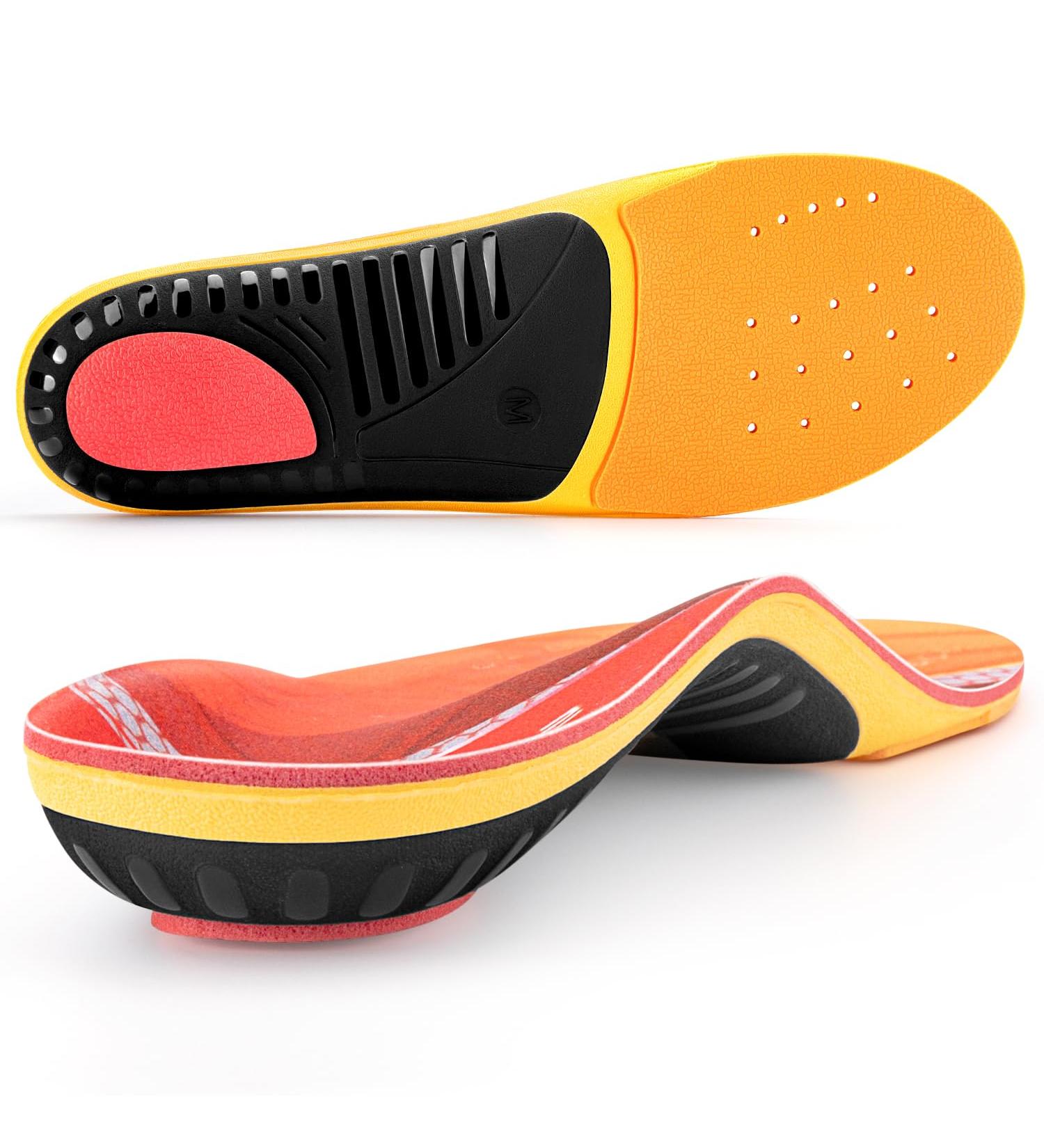 TOPSOLE Orthotic Insoles | Plantar Fasciitis Arch Support Inserts | Orthopedic Insoles for Flat Feet, High Arch, Metatarsalgia | Shock Absorption Comfort | Men Women UK-8-27cm(10.6in) - Red - Buy Online on GoSupps.com