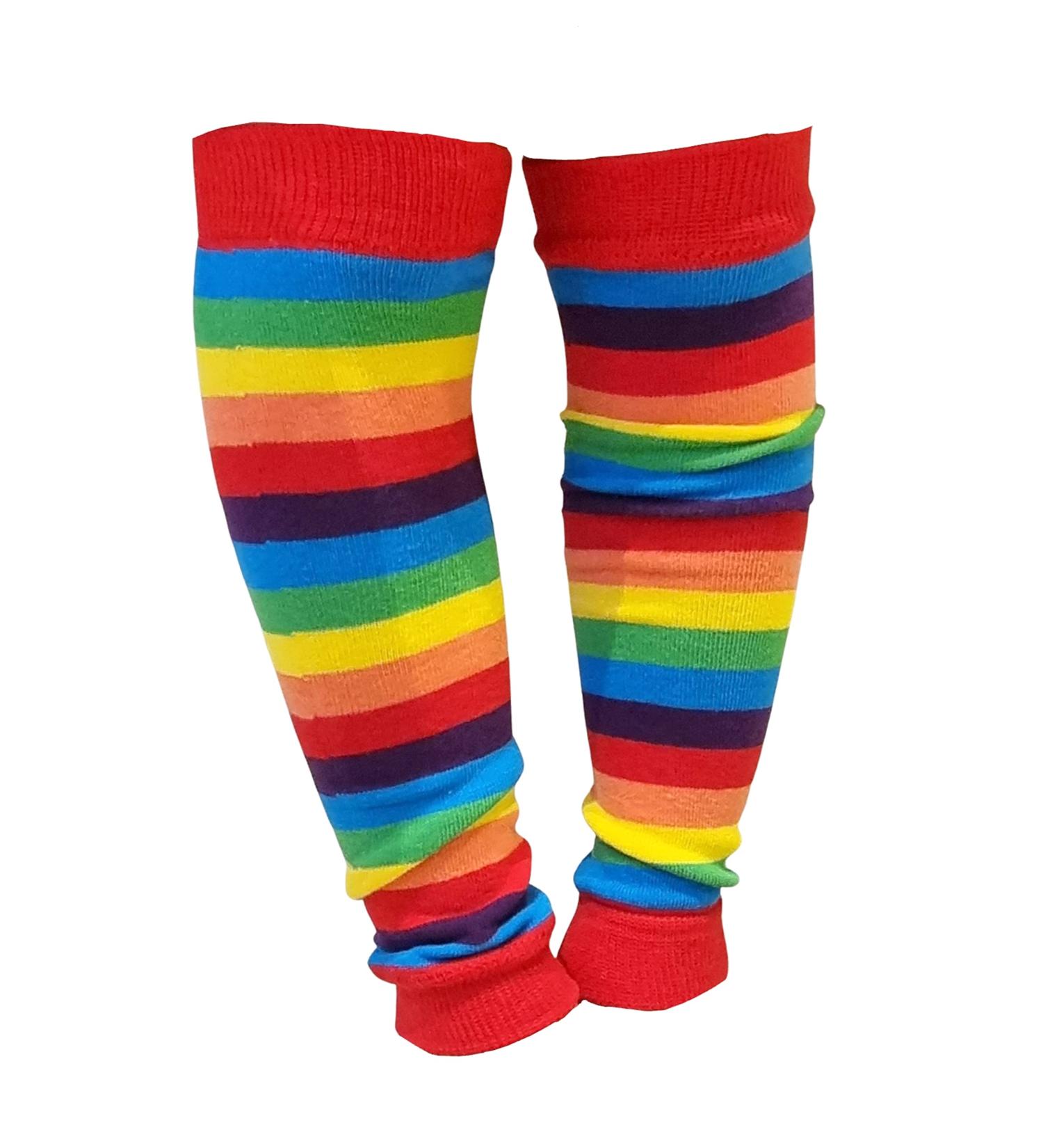 Rainbow Stripe Leg Warmers for Baby Kids Ages 6 Months to 5 Years - Red - Buy Online on GoSupps.com