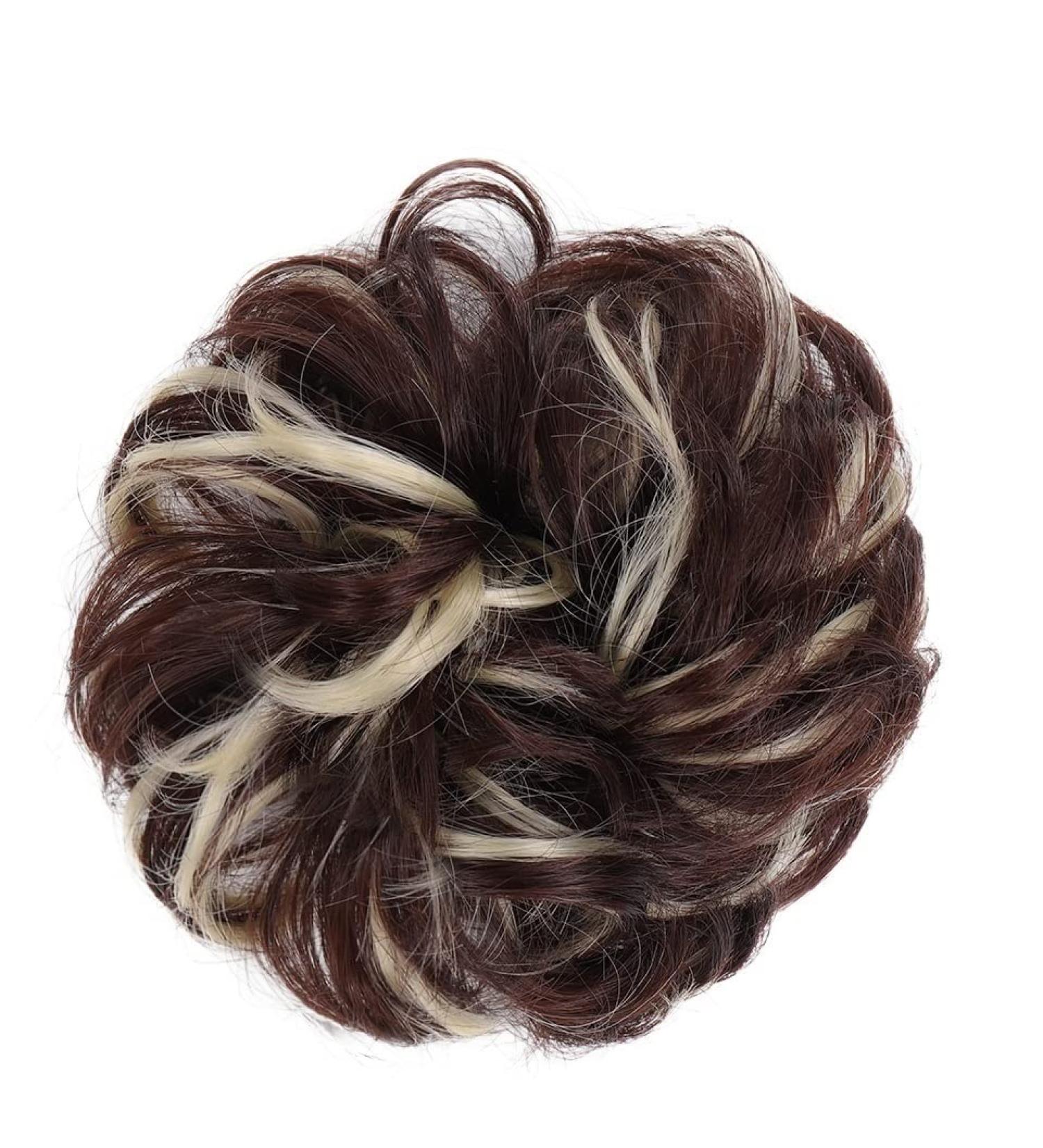 Messy Bun Hair Piece for Women Donut Hair Bun Scrunchie for Women Girls Curly Wave Synthetic Chignon Hairpiece with Rubber Band Messy Bun Hair Pieces Extensions Fake Hair Accessories for Women Girl 6AH613 - Buy Online on GoSupps.com