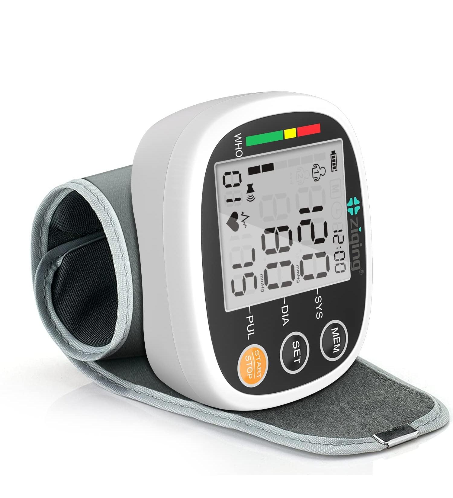 Wrist Blood Pressure Monitor with Large LCD Display & Voice Broadcast for Home Use | Automatic BP Machine with Memory & Irregular Heartbeat Monitor - Buy Online on GoSupps.com