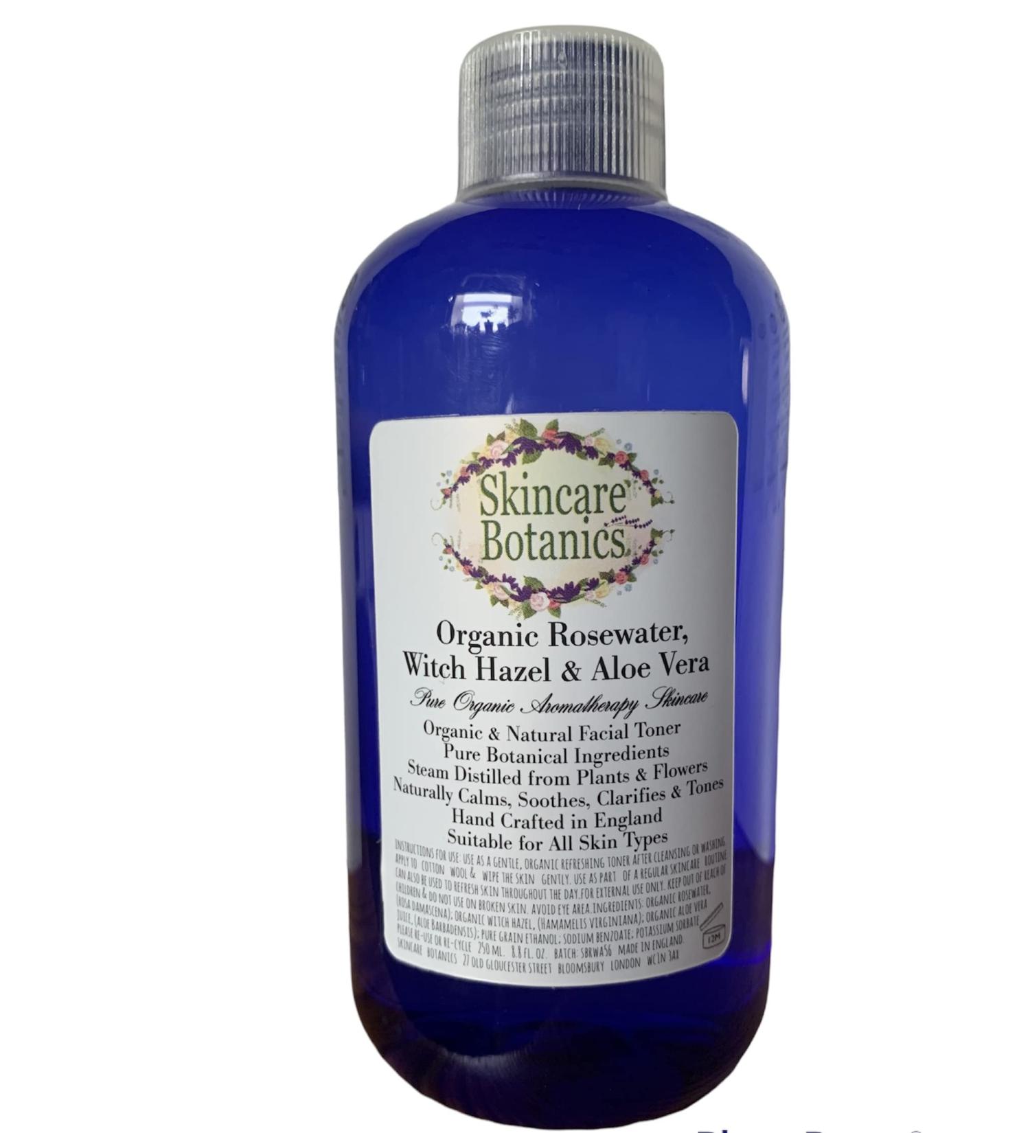 Organic & Natural Rosewater & Witch Hazel Facial Toner with Aloe Vera | Made with pure highest grade organic ingredients | Gentle refreshing & effective - removes impurities & soothes tones & clarifies skin | Suitable for all skin types | Large 250 ml. bo - Buy Online on GoSupps.com