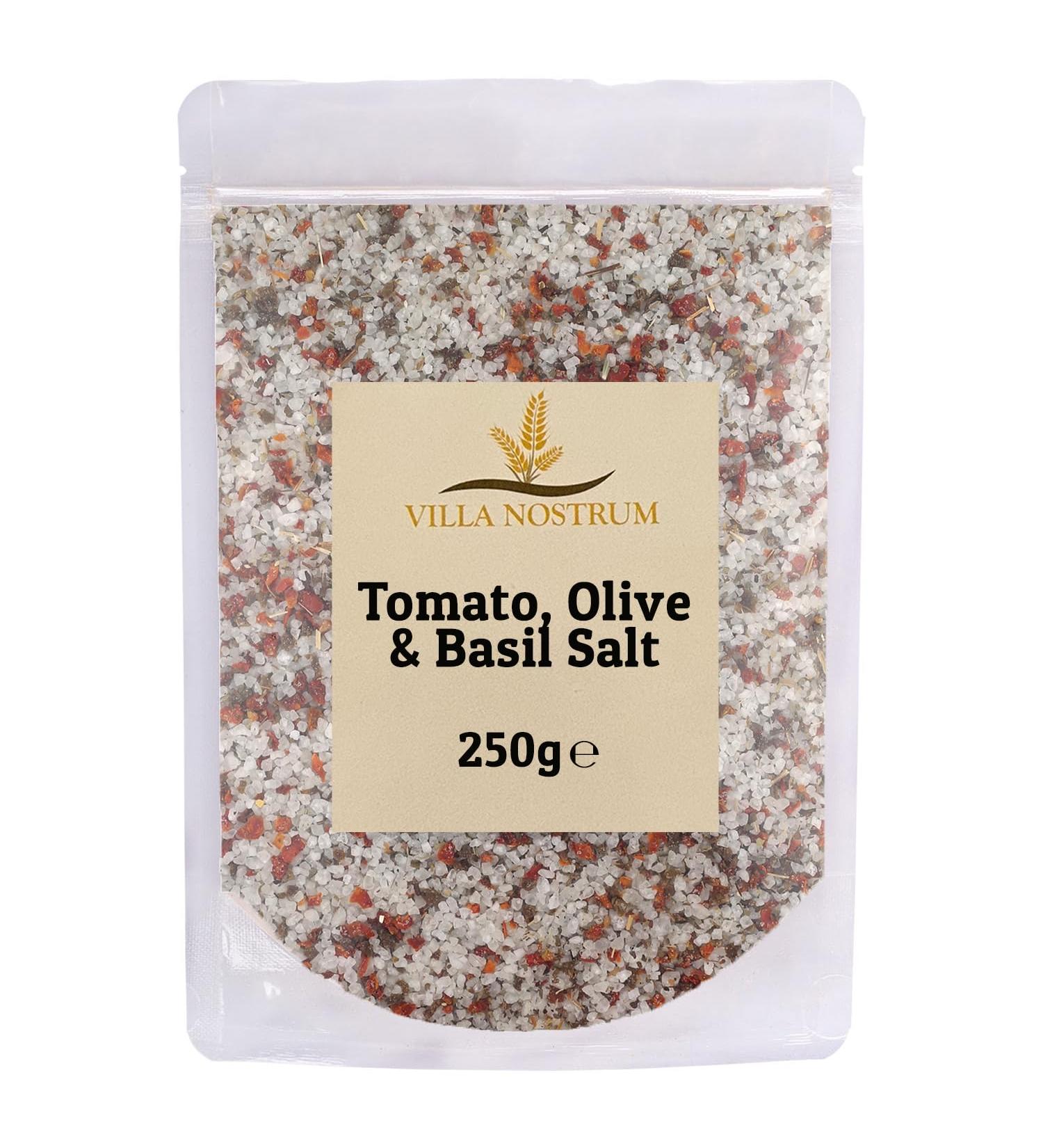 Tomato Olive and Basil Salt 250g by Villa Nostrum