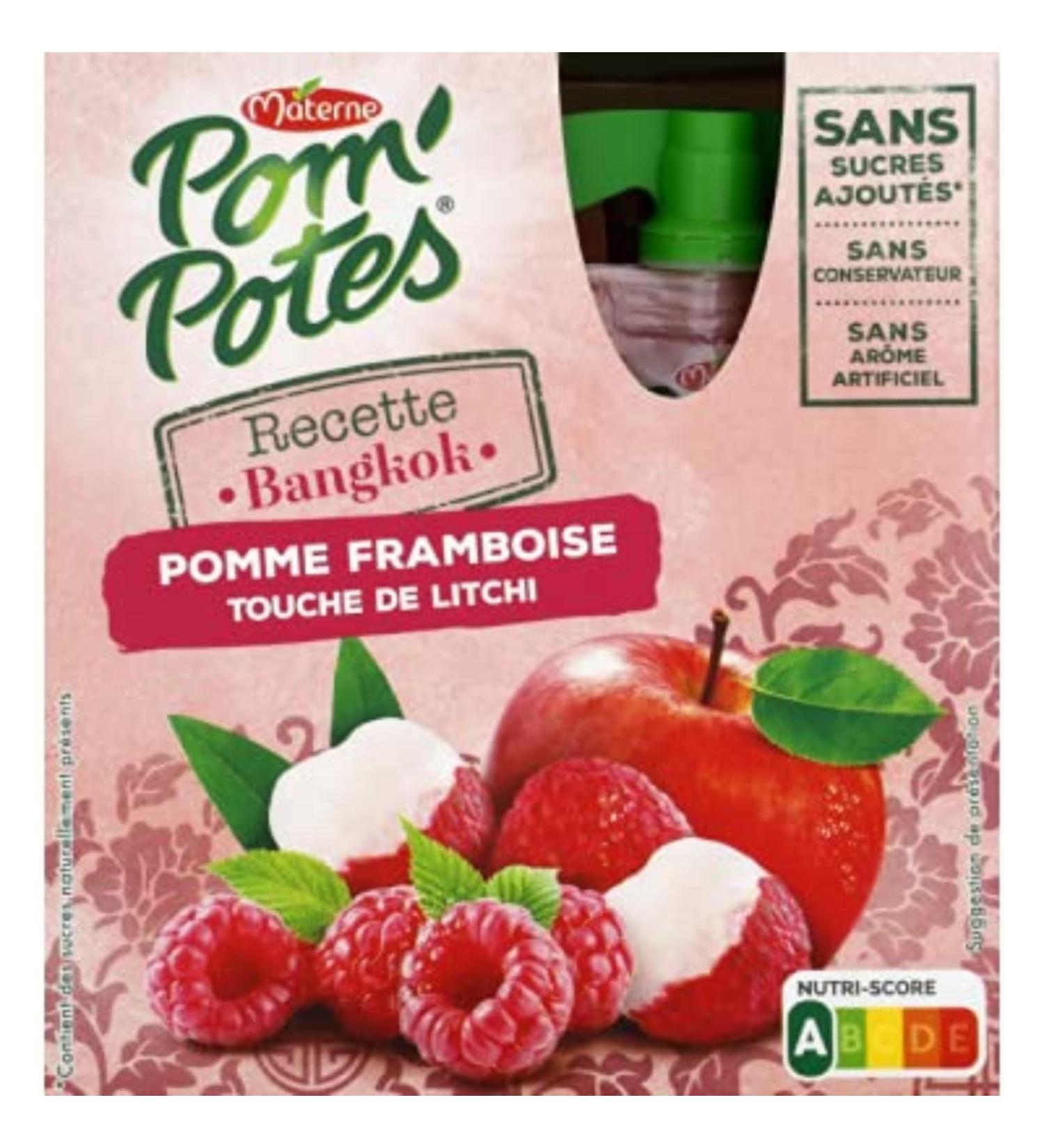 Materne Pom'potes Bangkok recipe without added sugar - The 4 compotes of 90g
