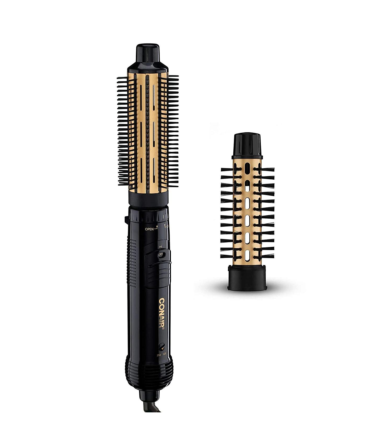  Conair 2-in-1 Hot Air Brush and Curling Comb  Hair Styling Tools & Appliances  Black/Gold  - Buy Online on GoSupps.com
