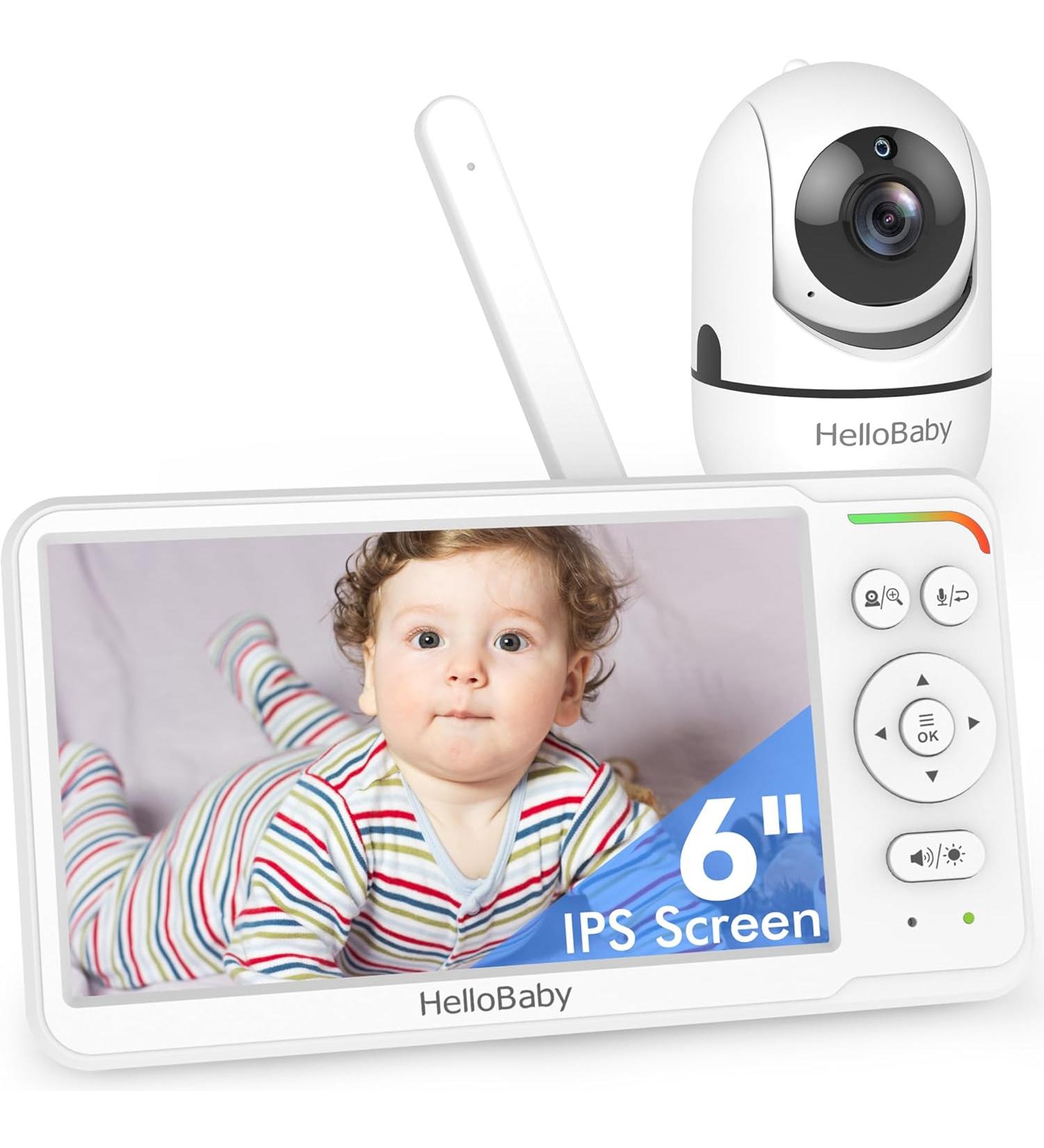 HelloBaby Portable Baby Monitor with Camera and Audio 6'' World First IPS Screen Baby Camera Monitor No WiFi 30-Hrs Battery ECO VOX 2 Way Talk With Night Vision Up To 1000ft Video - Buy Online on GoSupps.com