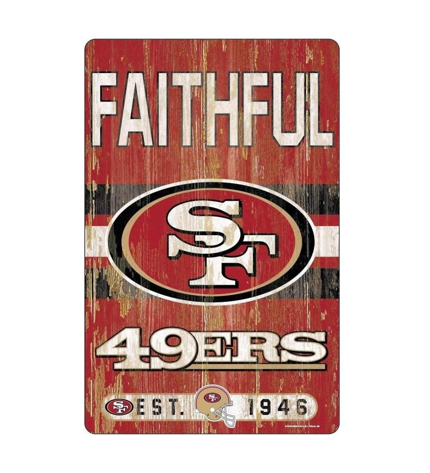 Wincraft NFL SAN Francisco 49ERS Slogan Wood Sign