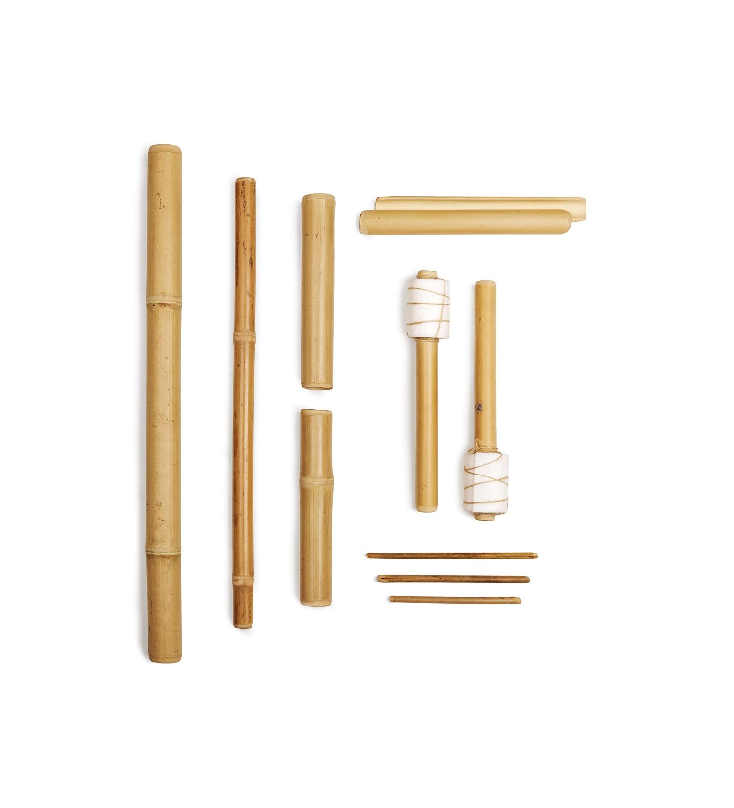 Bamboo Massage Kit Full Pack - 11 Italian Wooden Sticks for Relaxation Therapy | Face & Body Massage Tools - Buy Online on GoSupps.com