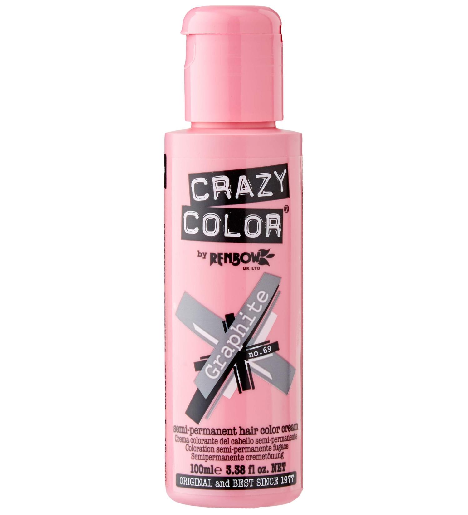 Buy Crazy Color Hair Dye 69 Graphite 100 ml - Vibrant Hair Color for Global Shipping - Buy Online on GoSupps.com