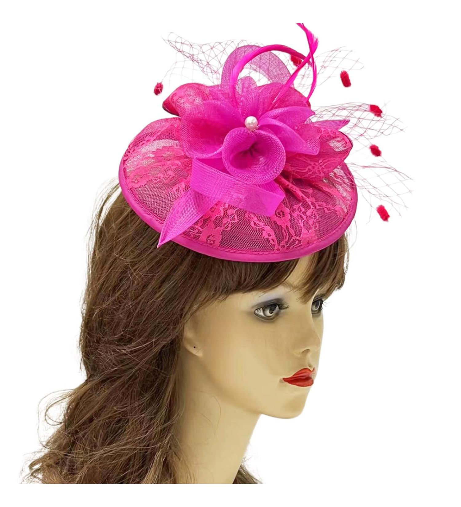AJOIDR Feathered Flapper Hair Clip 1920s Prom Dancer Headpiece for Special Event Wedding Engagement Night Headwear Hair Styling Hot Pink - Buy Online on GoSupps.com