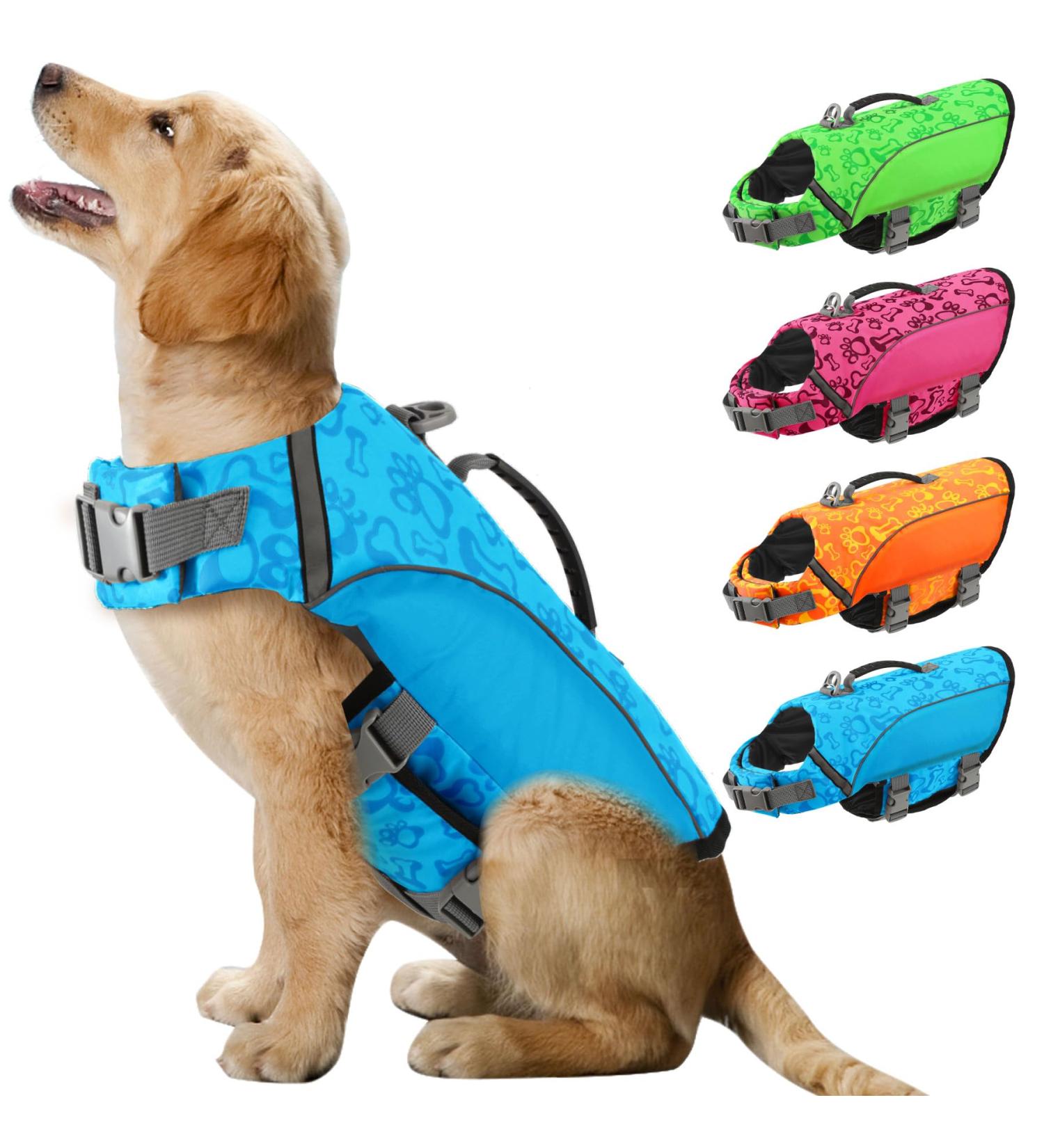 Alagirls Adjustable Dog Life Jacket Vest - Small Lifeguard for Swimming Blue (Chest 42-54cm) - Buy Online on GoSupps.com