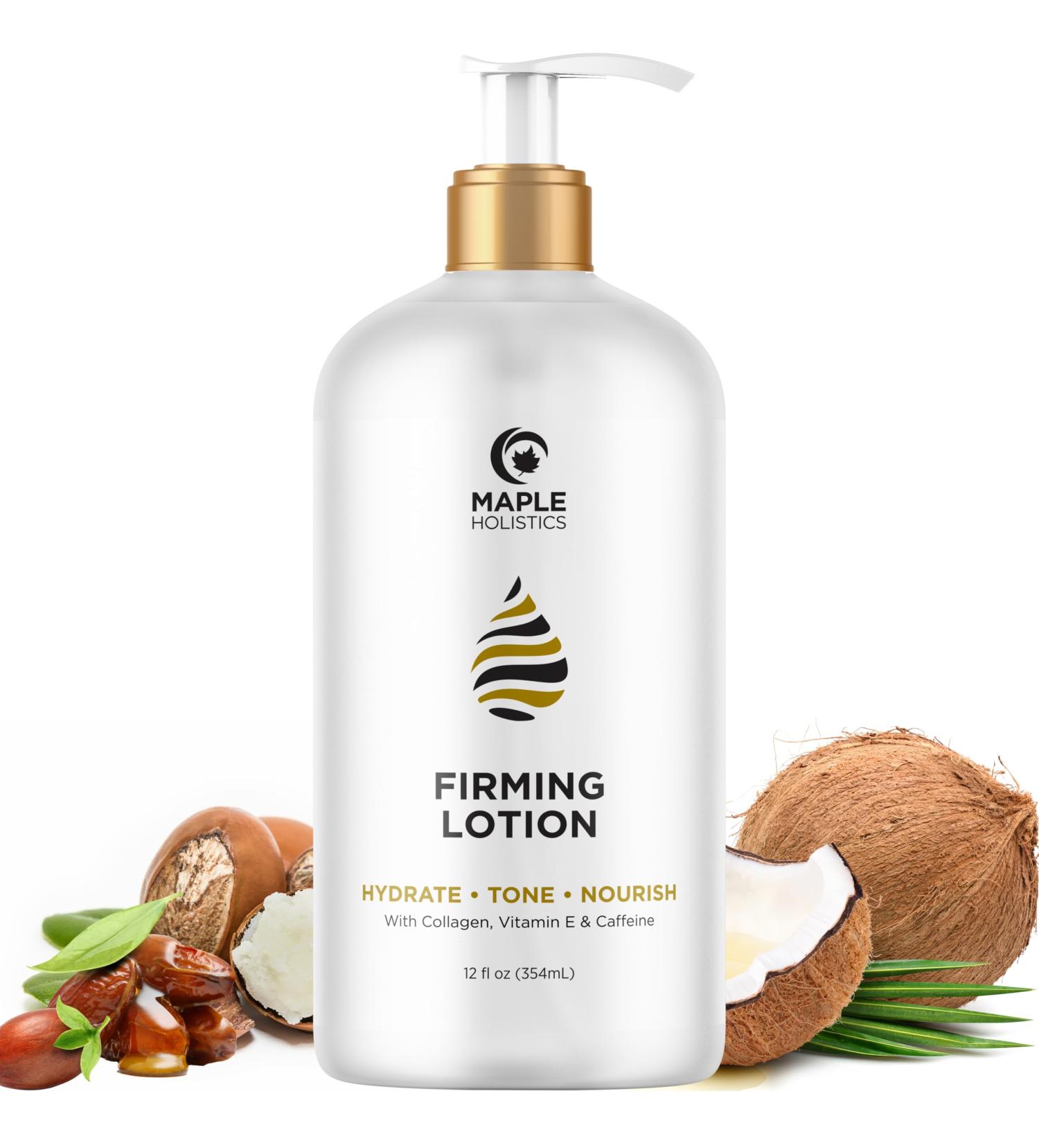 Skin Firming Body Lotion for Women | Caffeine & Collagen with Hyaluronic Acid | Tightening & Hydrating Lotion for Dry Skin Cellulite Belly Bum Chest & Thighs - Buy Online on GoSupps.com