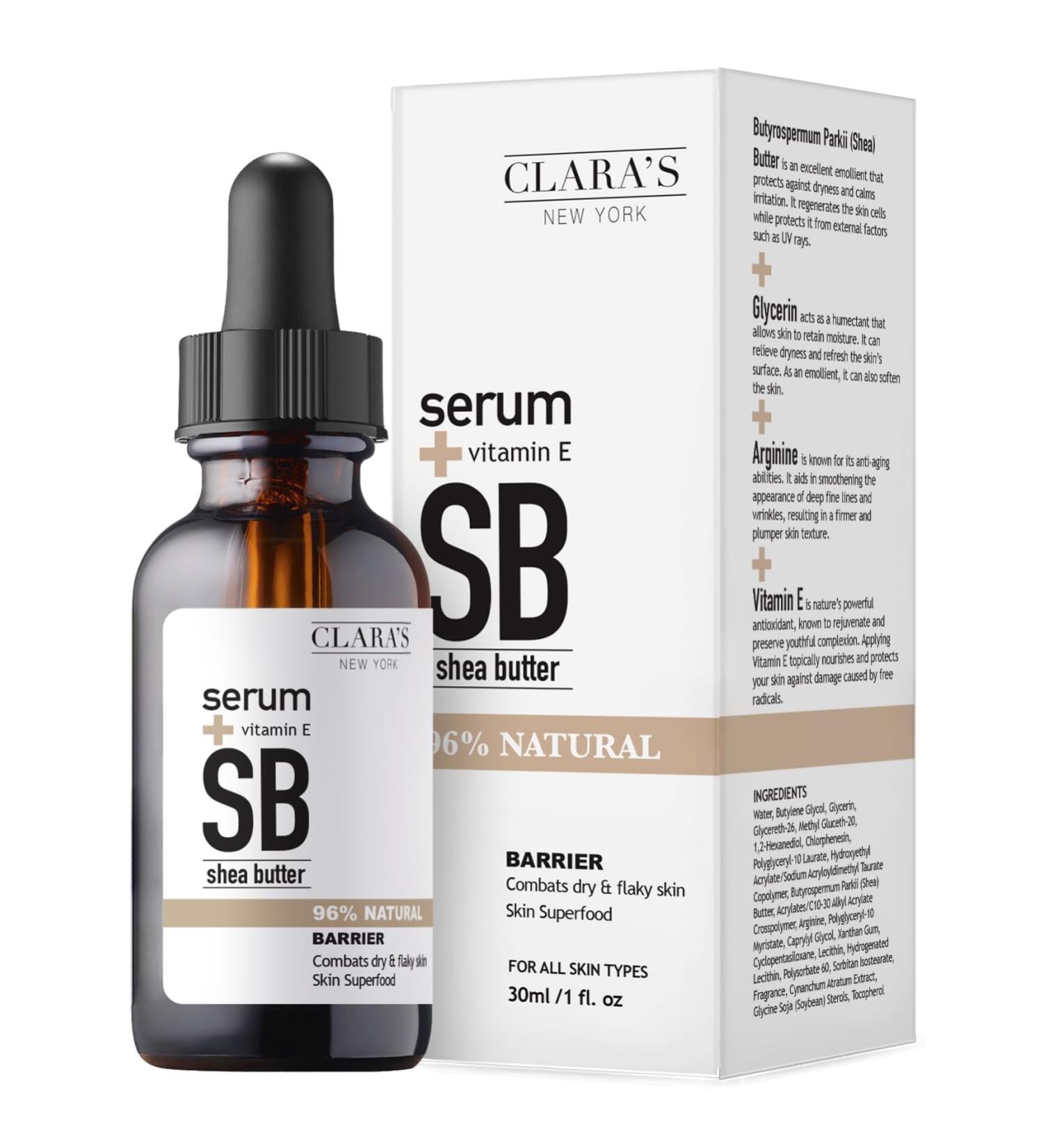 Symphony Beauty Box Corp Claras New York Barrier Shea Butter Facial Serum Moisturising and Healing Effects For All Skin Types 30ml - Buy Online on GoSupps.com