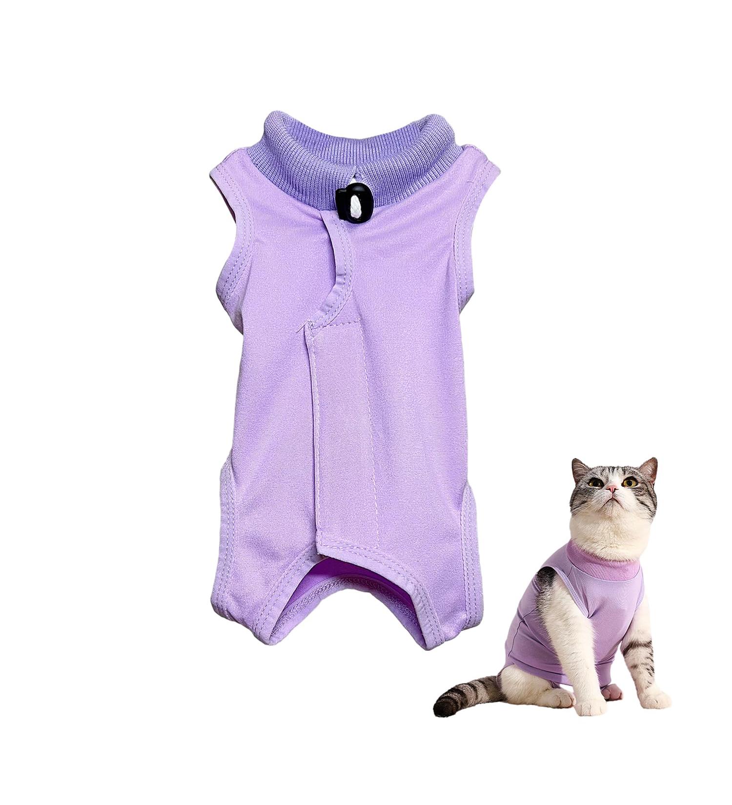Purple Sterilization Clothing for Female Cats - Post-Operation & Weaning Anti-Lick Cat Mantle (Size M) - Buy Online on GoSupps.com