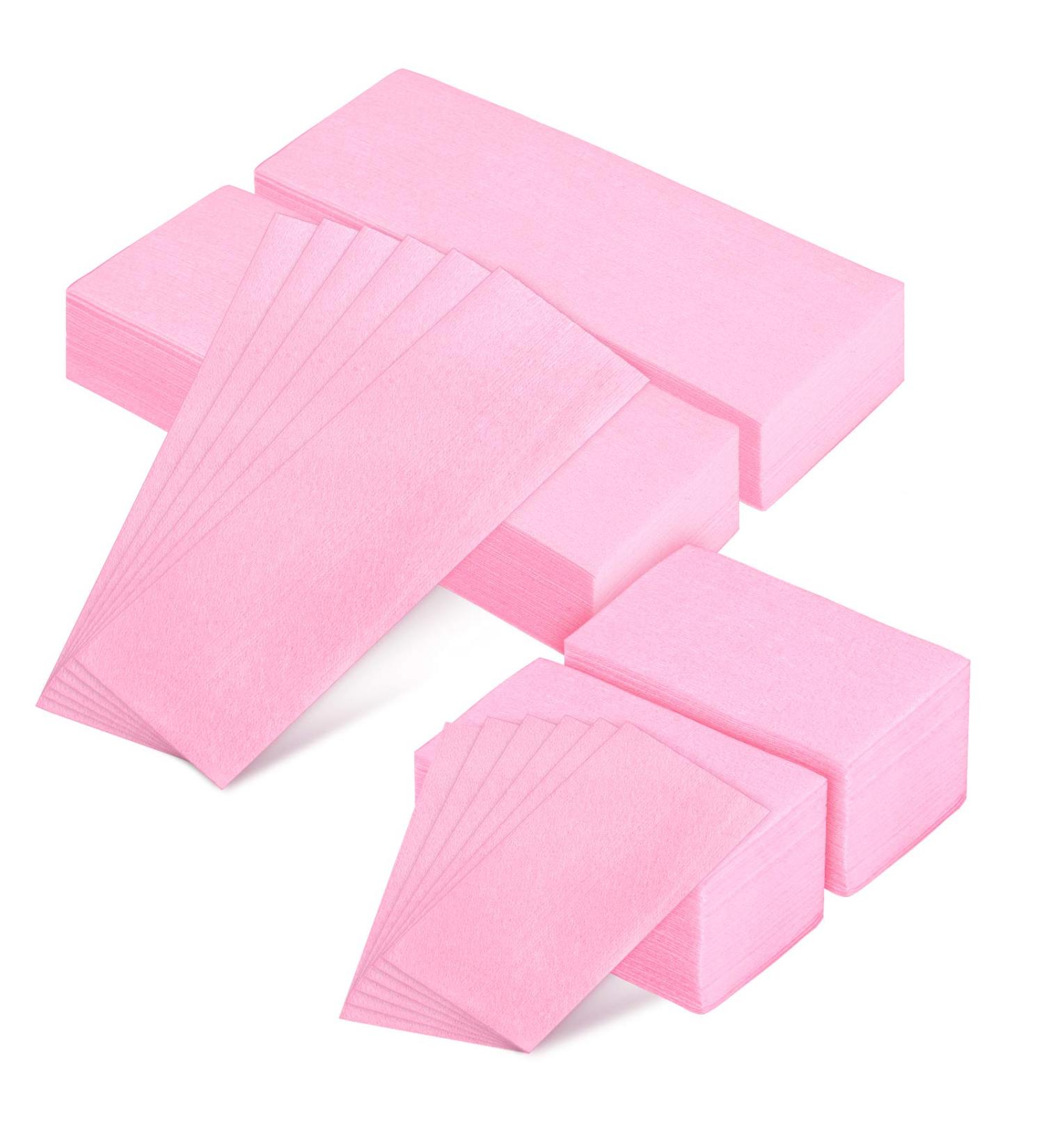 Whaline 400 Pink Non-Woven Wax Strips for Body & Facial Hair Removal - Men & Women - Arms, Legs, Underarm, Eyebrow, Bikini - Small & Large Sizes - (No Wax Included) - Buy Online on GoSupps.com