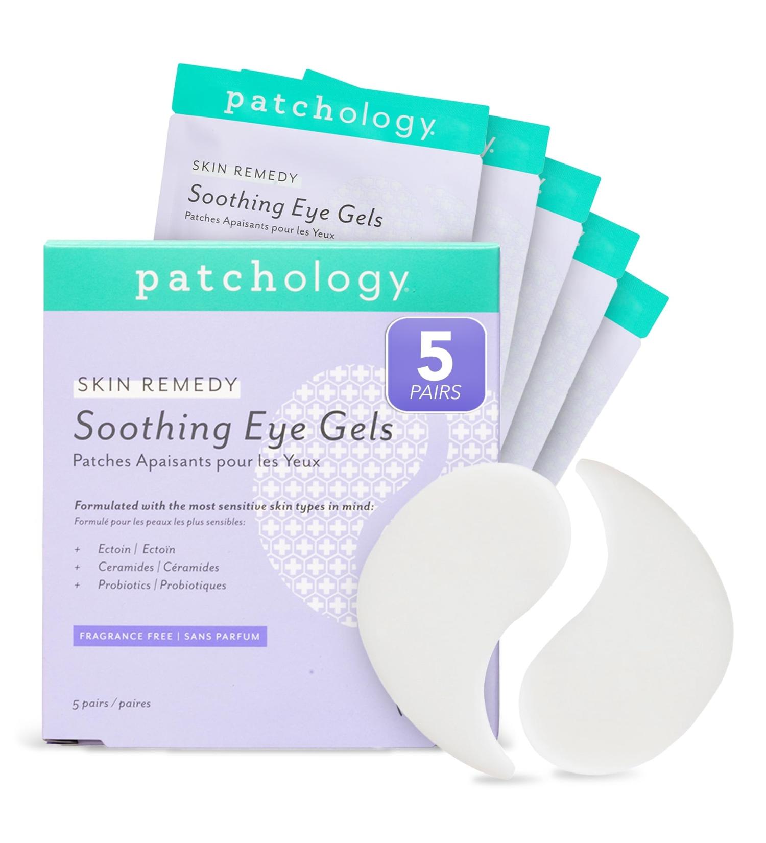 Patchology Skin Remedy Soothing Eye Gels Ultra-Soft Hydrogel Undereye Masks with Ectoin Ceramides & Botanical Blend Hydrate Revive & Refresh Puffy & Tired Eyes For All Skin Types (5 Pack) 1 Count (Pack of 5) - Buy Online on GoSupps.com