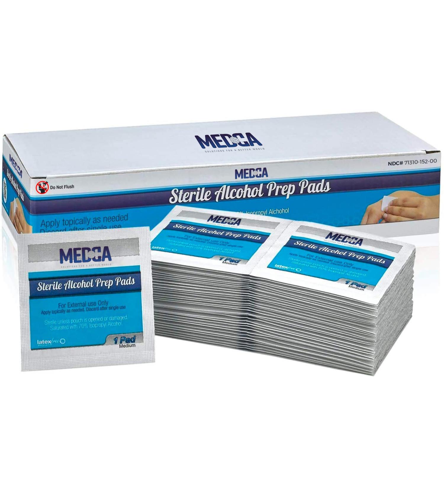 500 Count Alcohol Wipes - Individually Wrapped 70% Isopropyl Swab Pads, 2-Ply Cotton - Pack of 1 - Buy Online on GoSupps.com