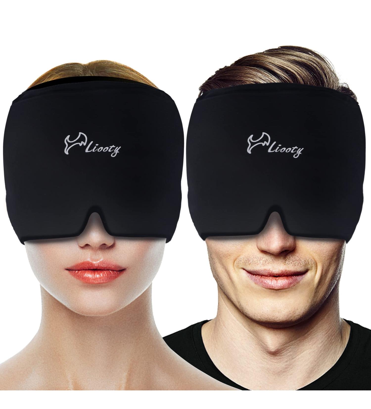 Liooty Gel Ice Headache Relief Hat - 2 Pack | Migraine & Tension Relief | Flexible & Reusable Cooling Cap - Buy Online on GoSupps.com