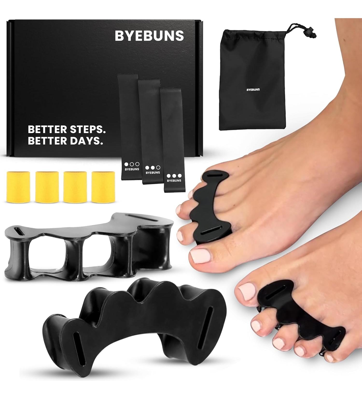 Toe Spacers & Toe Separators for Bunions | Correct Alignment & Comfort | Includes Resistance Bands & Case | Ideal for Athletes & Yoga - Unisex - Buy Online on GoSupps.com