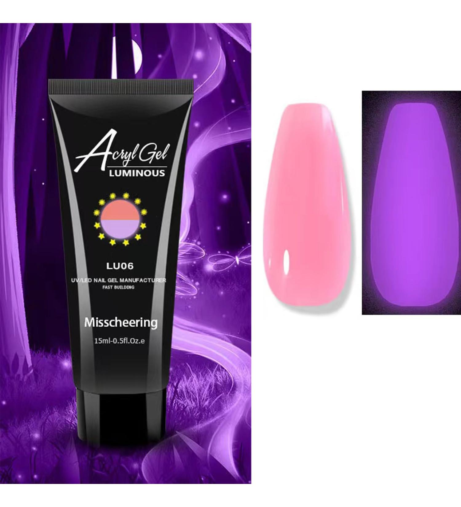 Nail extension gel luminous nail gel nail luminous extension liquid 15ml painless paper-free crystal phototherapy glue nail extension glue - Buy Online on GoSupps.com