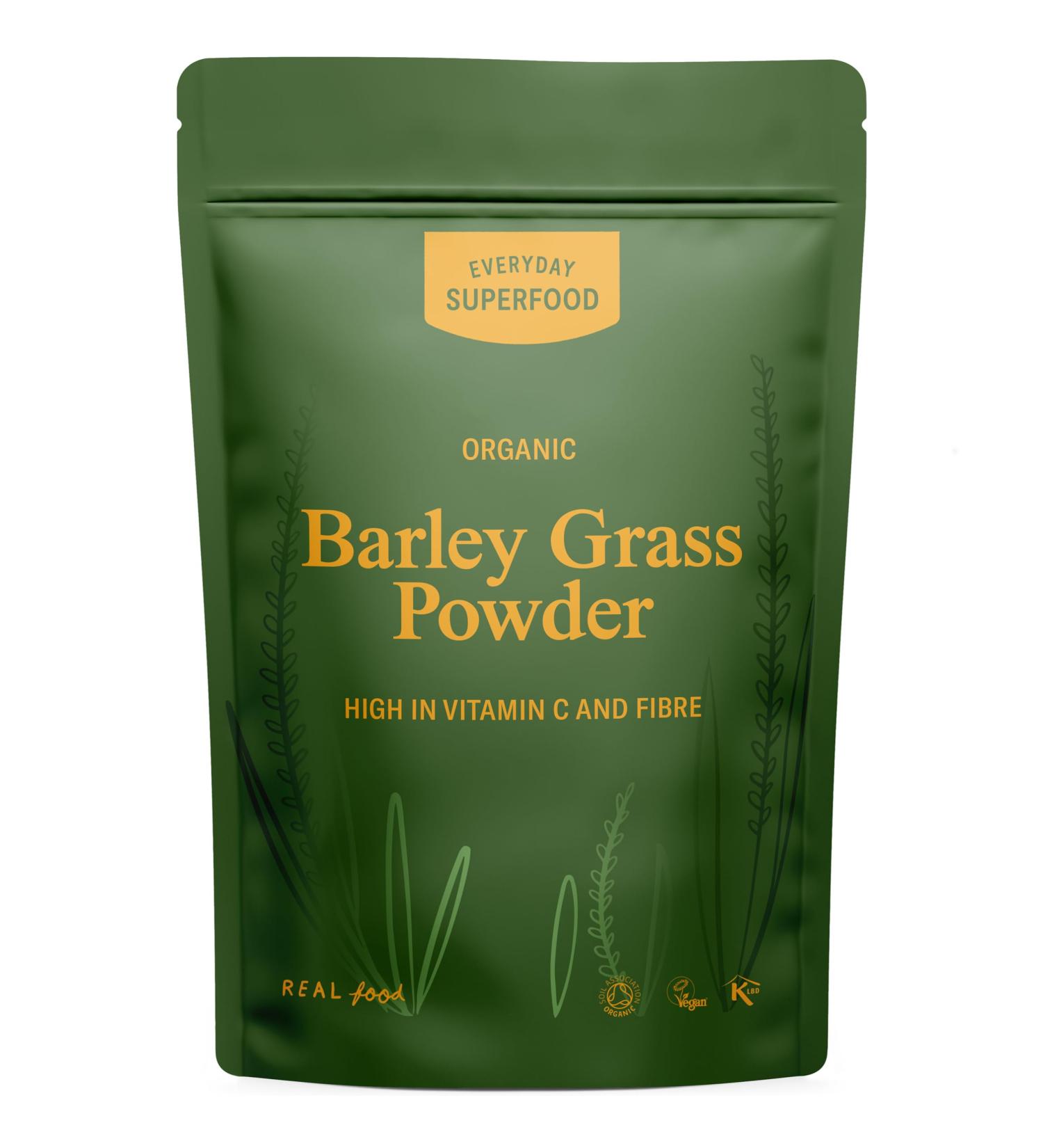 Barley Grass Powder (EU) 50g Premium raw & Natural Barley Grass Pure Keto Ingredient fine Milled Barley Grass Powder Ideal Juice Smoothies and in Food (Packaging May Vary) - Buy Online on GoSupps.com