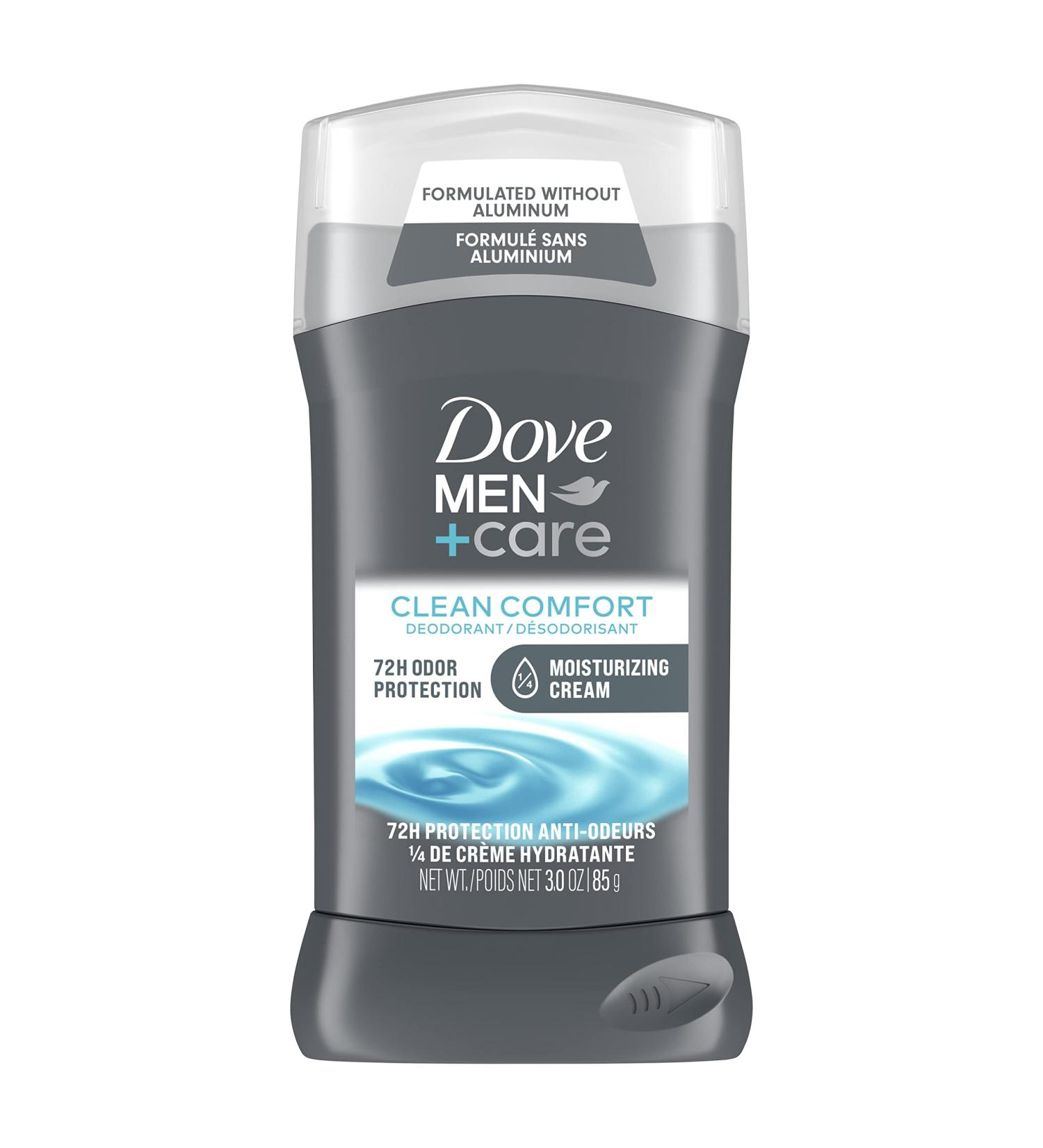 DOVE MEN + CARE Deodorant Stick for Men Clean Comfort Aluminum Free 72-Hour Odor Protection Mens Deodorant with 1/4 Moisturizing Cream 3 oz Fresh 3 Ounce (Pack of 1) - Buy Online on GoSupps.com