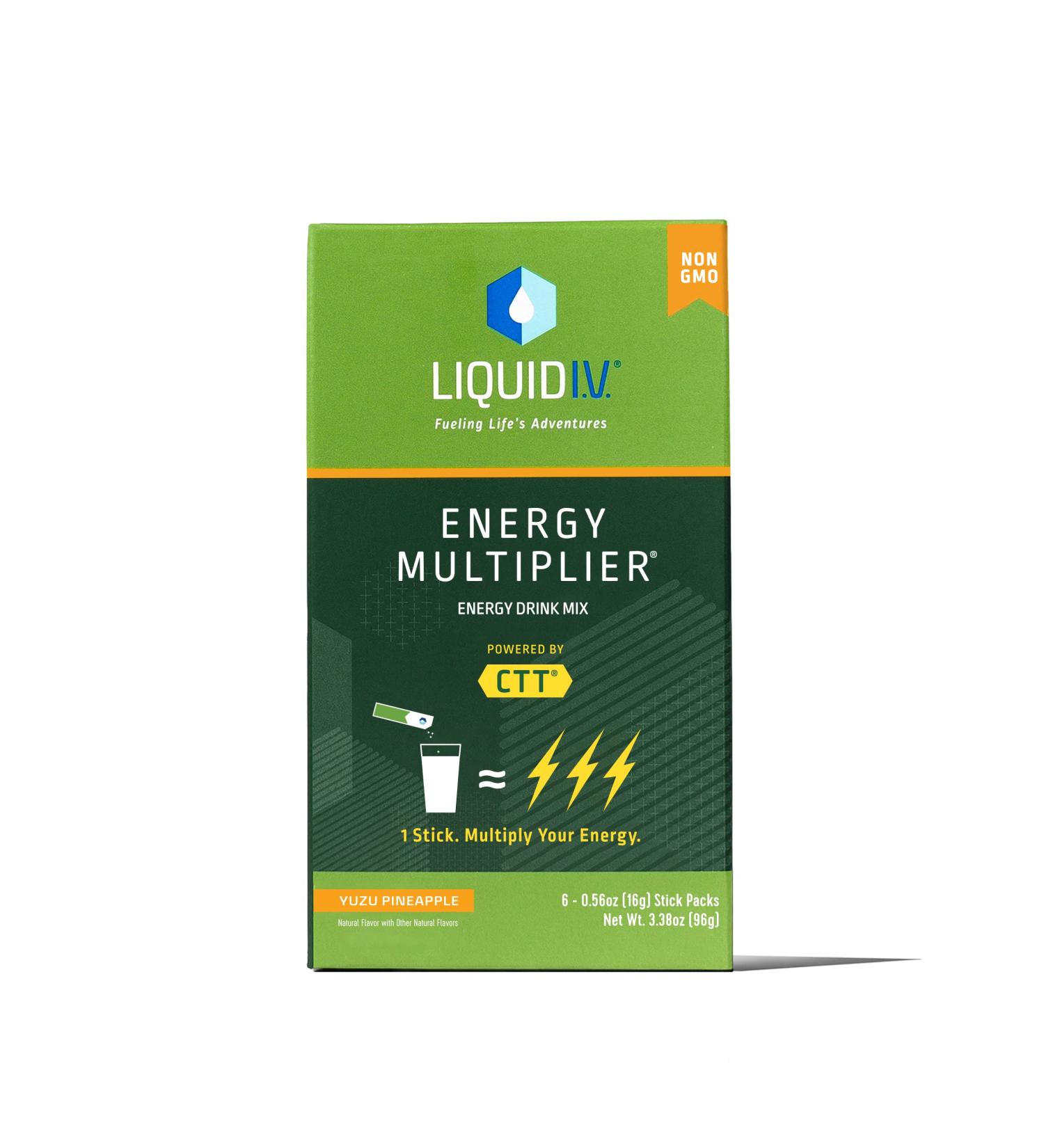 Liquid I.V. Energy Multiplier Hydration Yuzu Pineapple 3.38 Ounce
