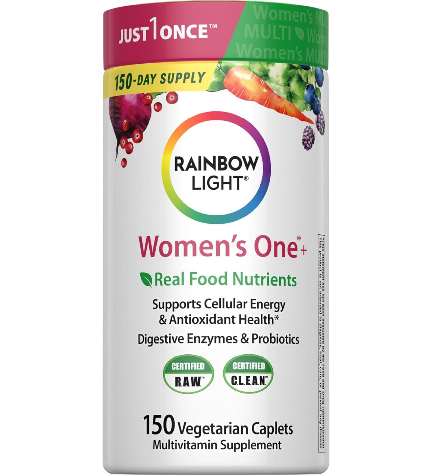 Rainbow Light Womenâ€™s One Multivitamin - 150 Tablets for Optimal Health - Buy Online on GoSupps.com