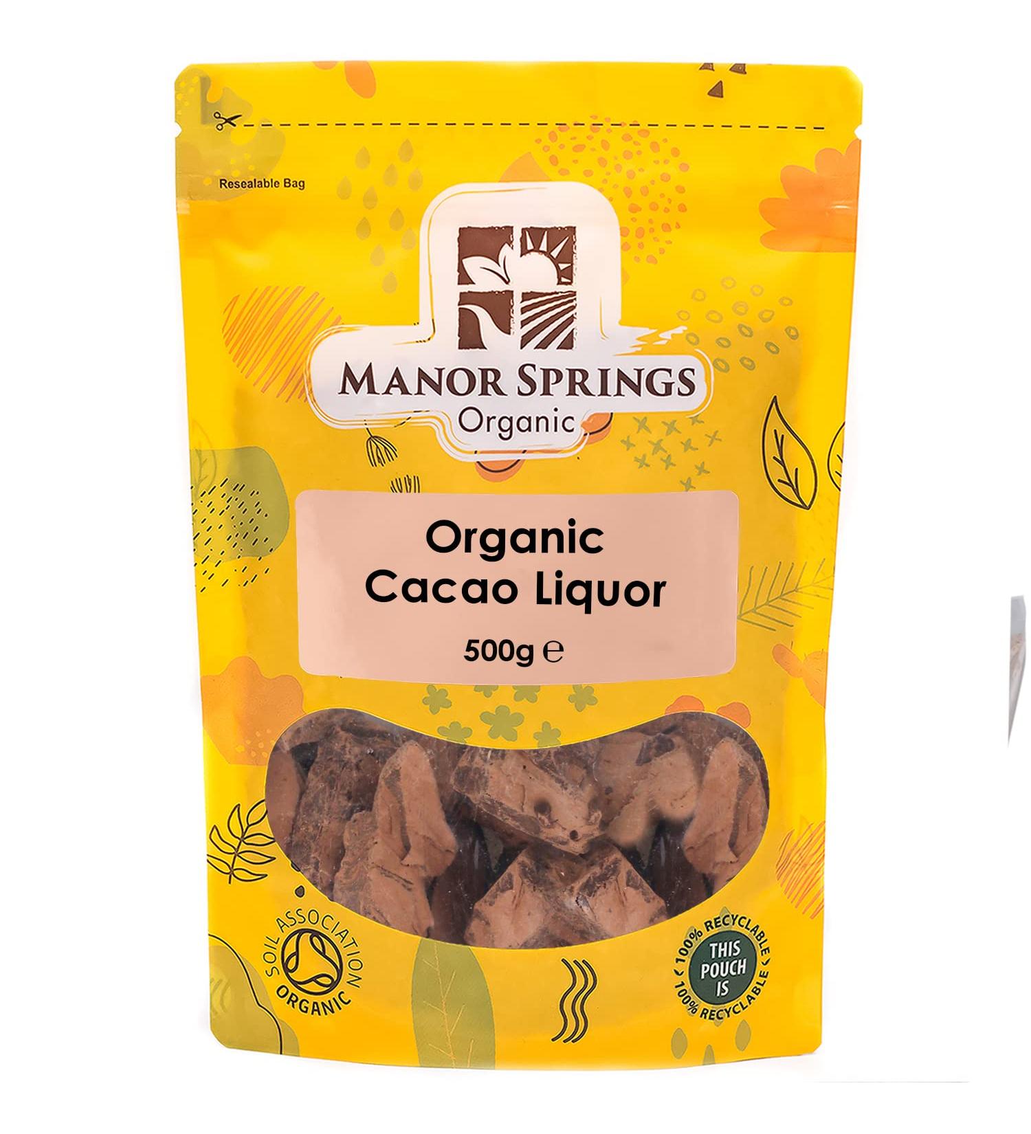 Organic Cacao Liquor/Mass 500g Cacao Liquor Paste by Manor Springs Organic - Buy Online on GoSupps.com