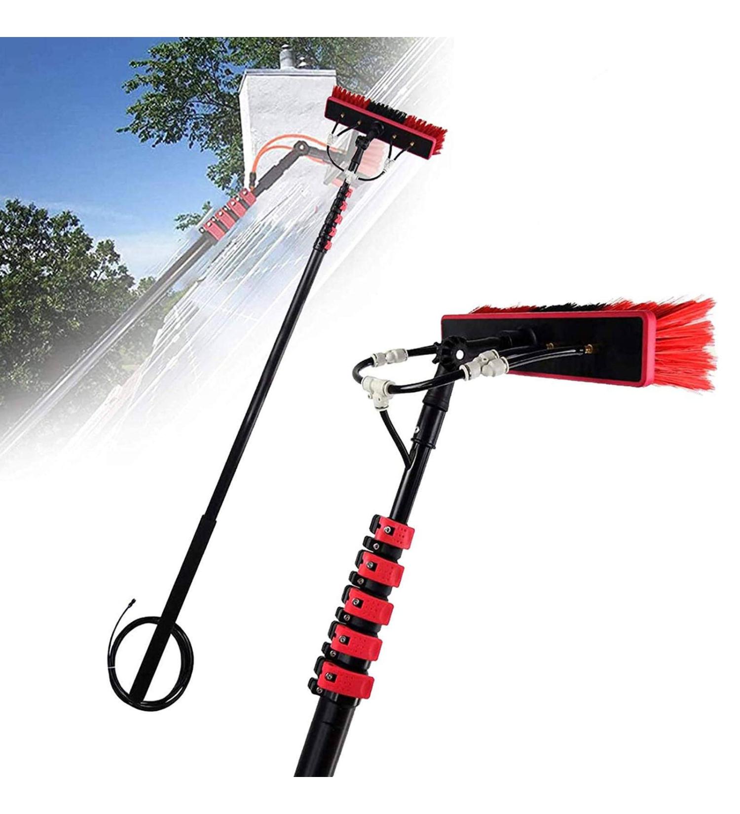 Window Cleaning Pole 3.6M-11M Water Fed Pole Adjustable Window Cleaning Brush Extendable Cleaner Conservatory Roof/Cleaning Tools/18Ft/5.4M 35cm Brush Head 9M/30FT - Buy Online on GoSupps.com