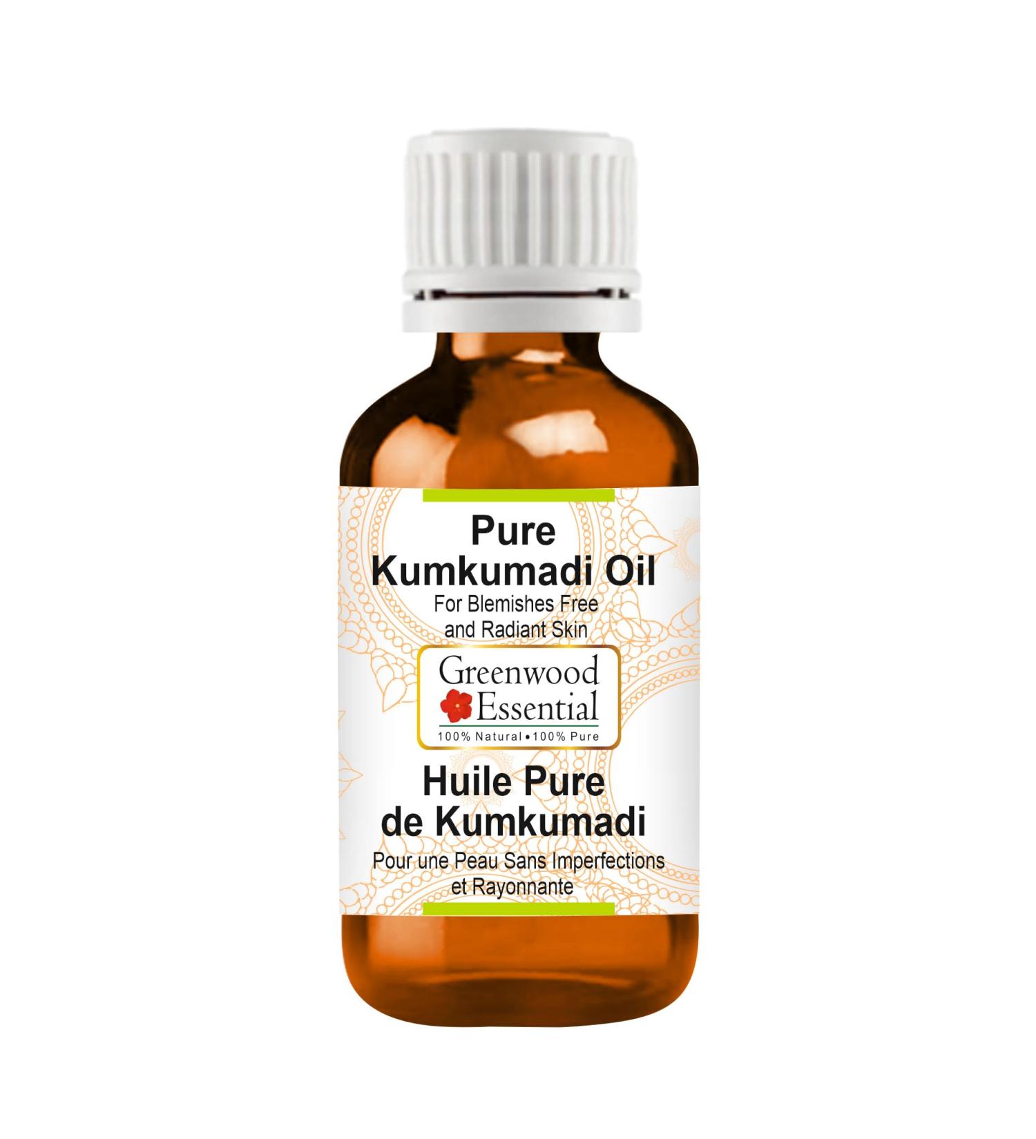 Greenwood Essential Natural Kumkumadi Oil 15ml - 100% Pure Therapeutic Quality for Flawless Radiant Skin | Fragrance-Free Beauty Solution - Buy Online on GoSupps.com