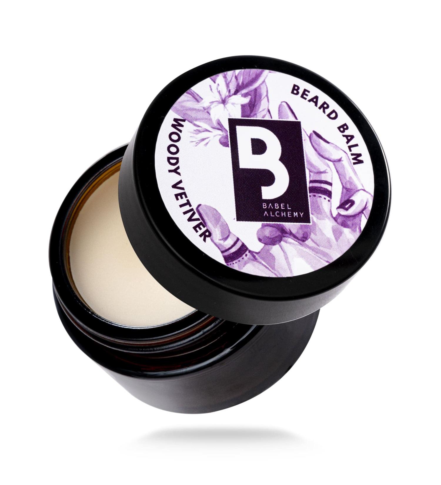 Babel Alchemy Beard Balm & Conditioner - All Natural Organic Beeswax Grooming for Men | Softening Styling & Growth for Beards & Mustaches (Woody Vetiver - Buy Online on GoSupps.com