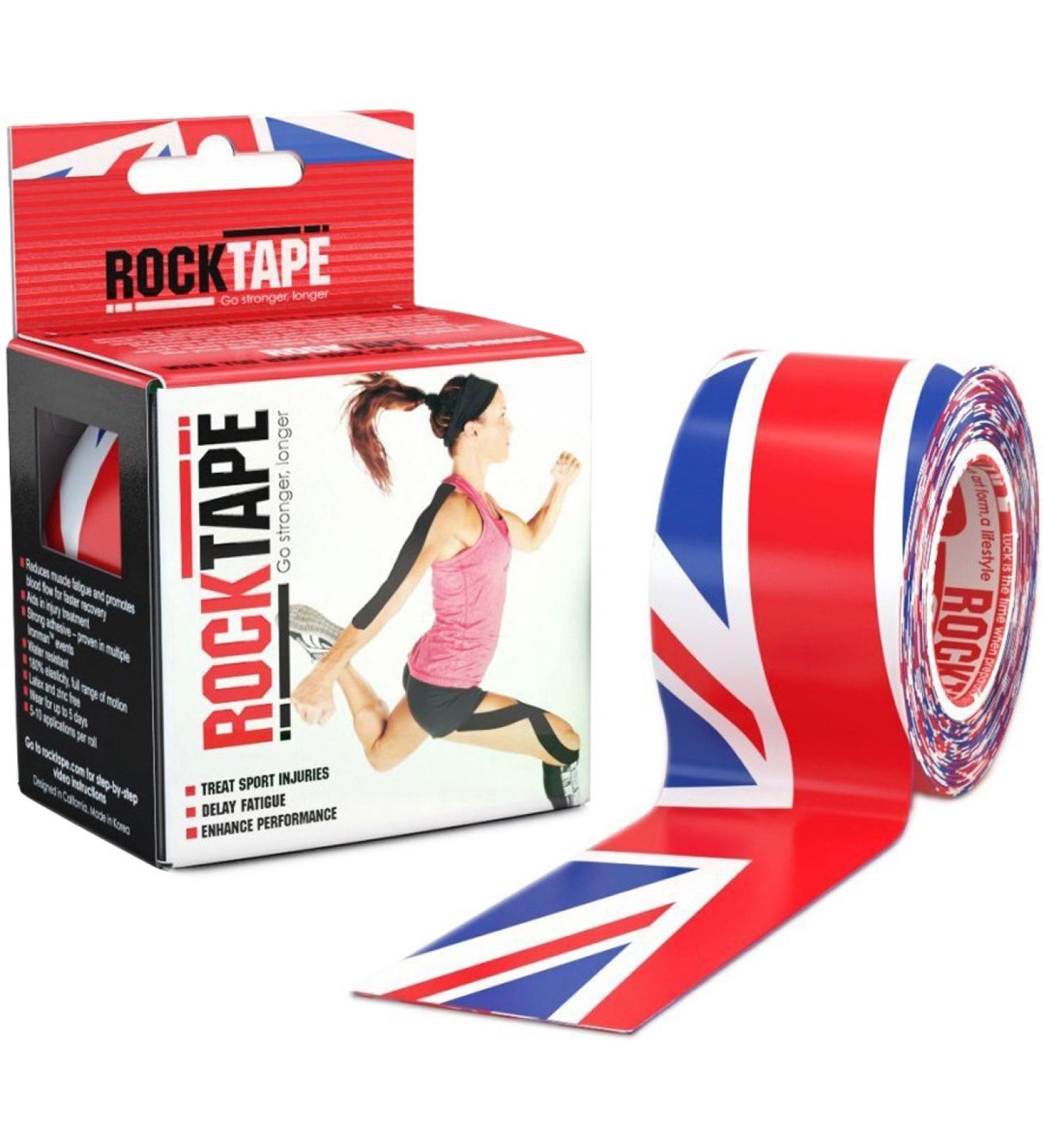 Union Jack Kinesiology Tape 5cm x 5m - Water Resistant for Athletes, Pain Relief & Injury Recovery - Buy Online on GoSupps.com