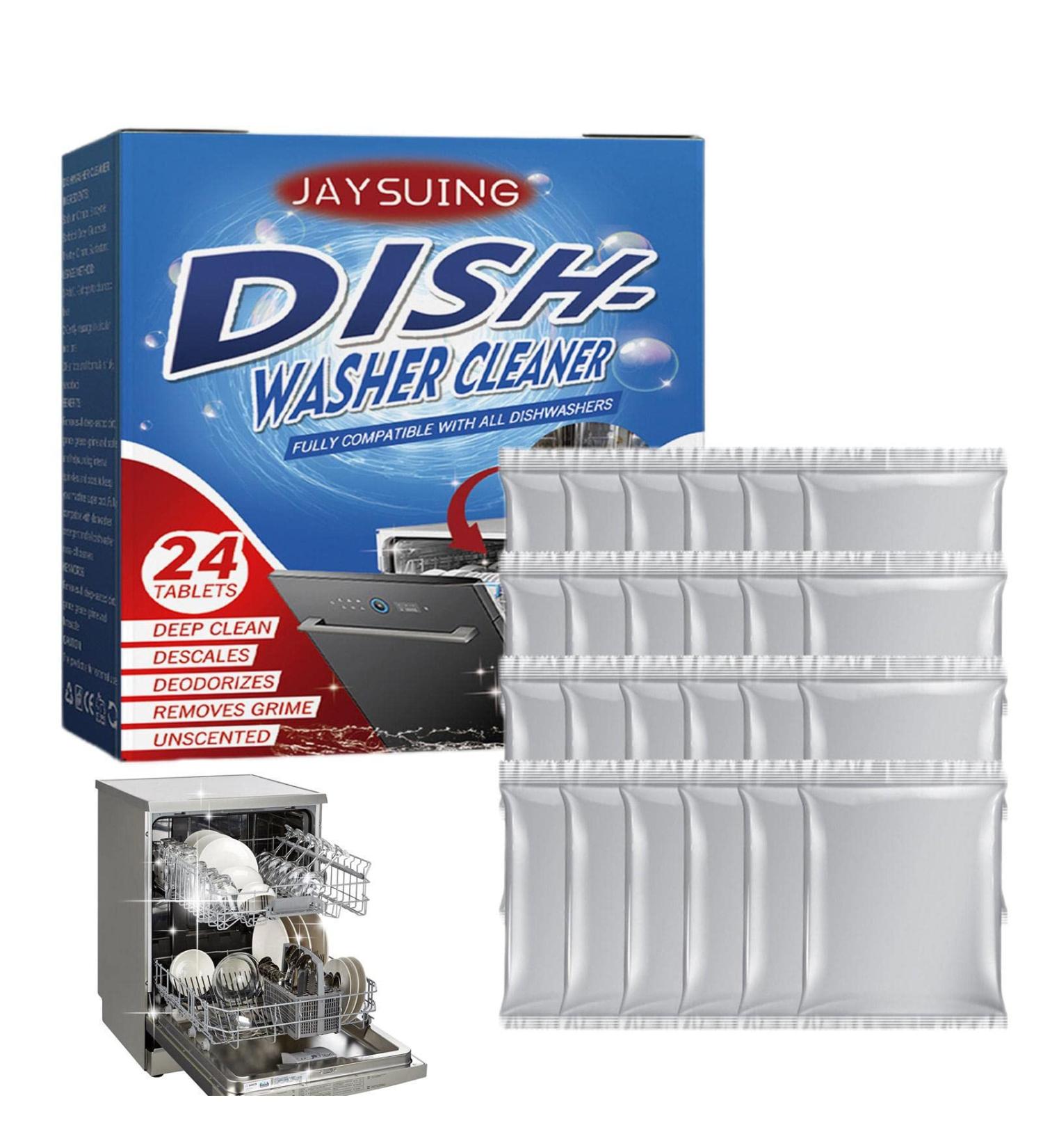 Dishwasher Cleaner Tablets | Dishwasher Tablets | Set of 24 Washing Machine and Dishwasher Cleaning Tablets Dishwasher Detergent Removes Limescale Build Up Hard Water Stains Grease and Odor - Buy Online on GoSupps.com