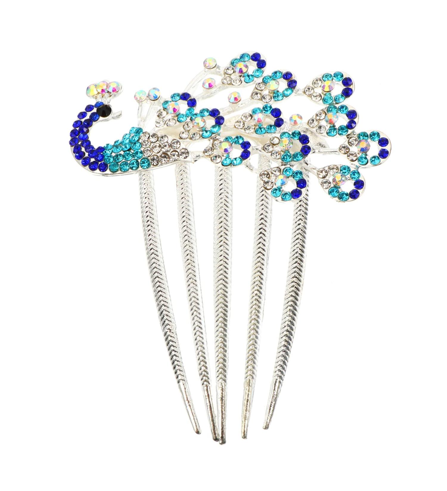 HONMEET Diamond Phoenix Hair Comb Rhinestone Barrettes Flower Girl Hair Clip Flower Girl Barrette Holiday Wedding Hair Comb Bridal Hair Side Comb Bride Wedding Hair Accessories Rhinestones - Buy Online on GoSupps.com