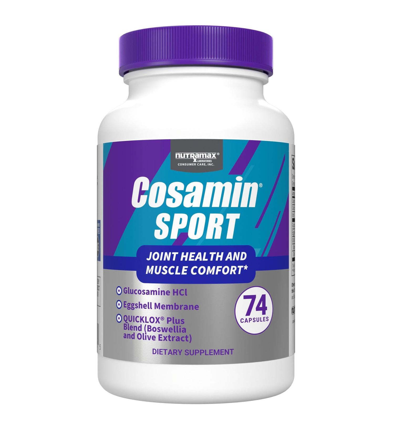 Cosamin Sport - Joint & Muscle Comfort Supplement | 74 Capsules for Post-Exercise Relief - Buy Online on GoSupps.com
