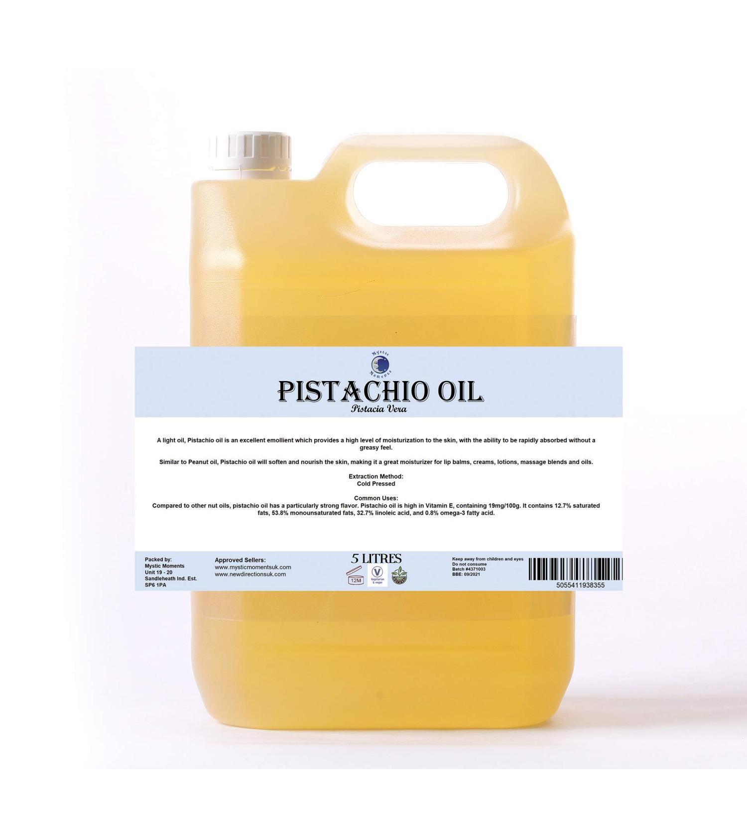 Buy Mystic Moments 100% Pure Pistachio Carrier Oil - 5 Liters | International Shipping Available - Buy Online on GoSupps.com