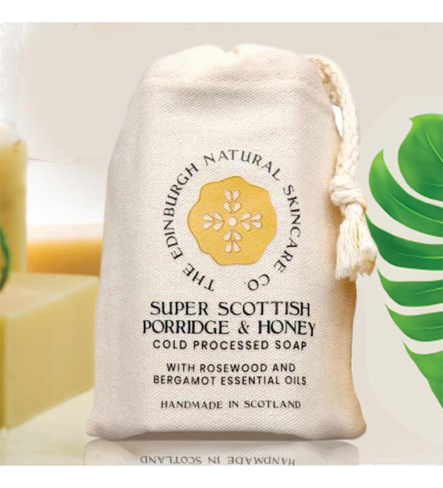 Scottish Porridge & Honey Cold Processed Soap | Luxury Vegan Soap Bar | Moisturising & Nourishing | Cruelty-Free Skincare | Edinburgh Brand | Hands Face & Feet Care - Buy Online on GoSupps.com