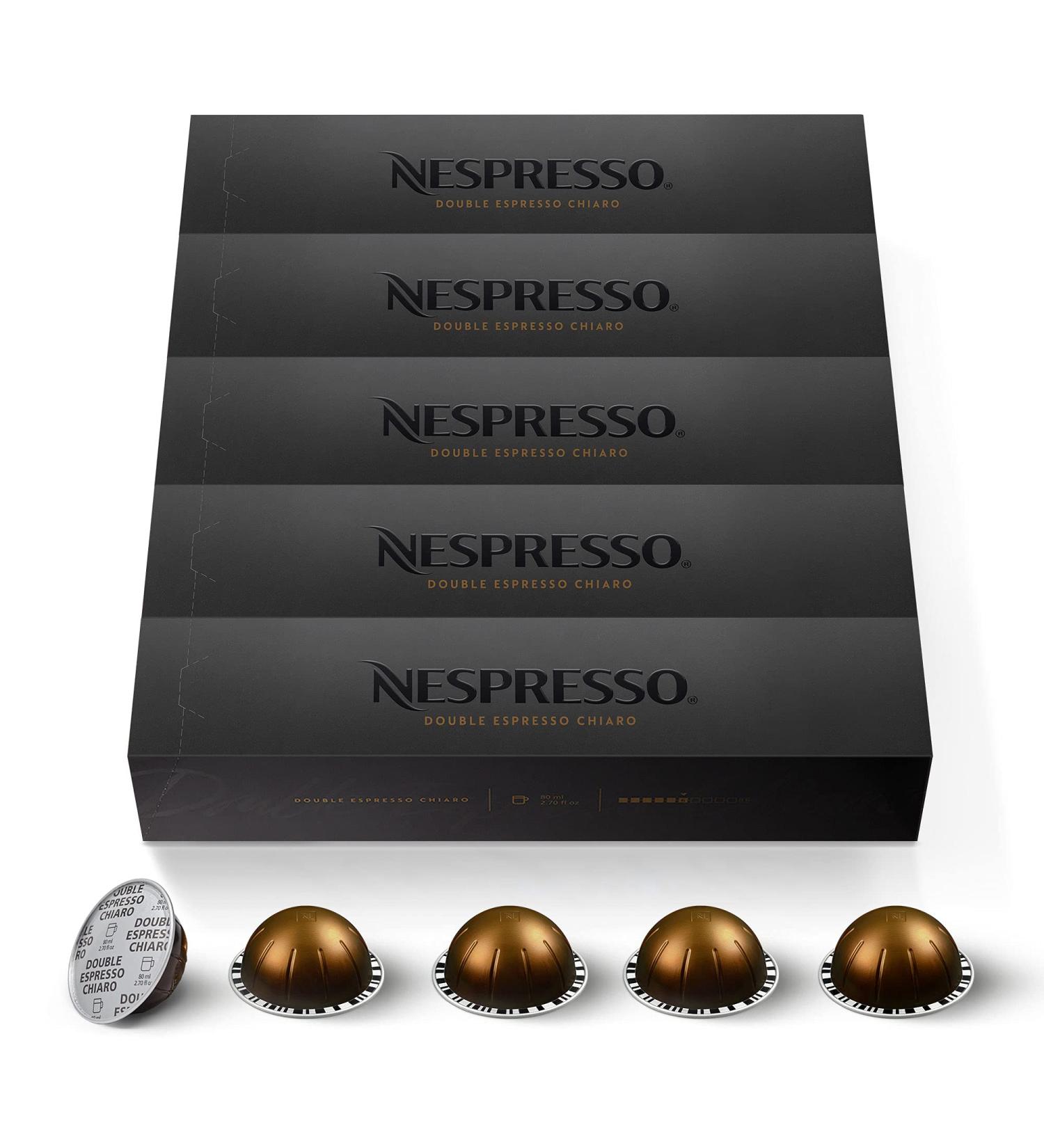 Nespresso Nespresso Vertuo 50 Chiaro Capsules Intensity 8 For Double Espresso 80 ml (5 packs of 10)