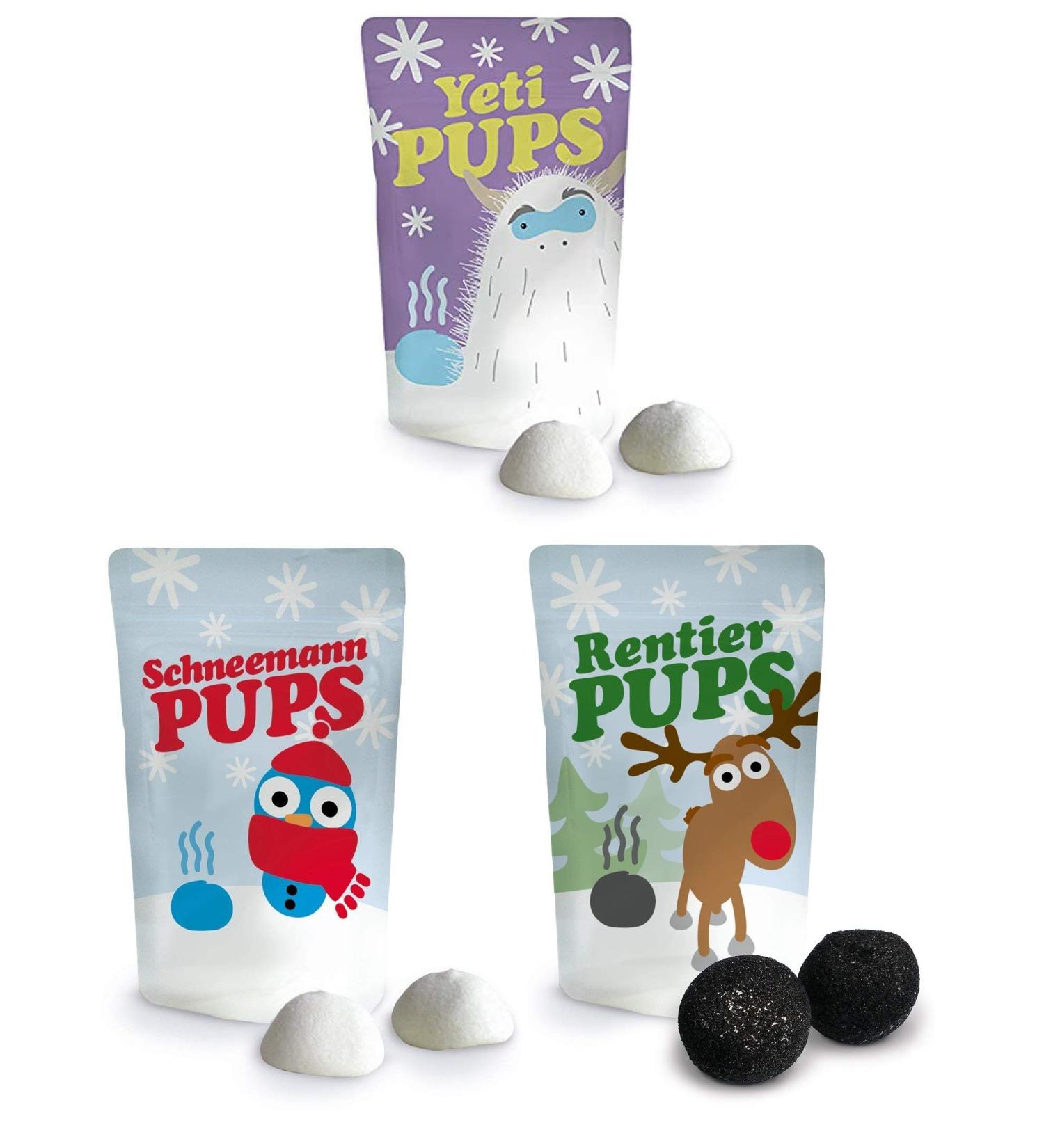 Love pills |Christmas Pups Set |Reindeer snowman and yeti-pupse for eating |Fun gift at Christmas time for advent calendars and for gnome