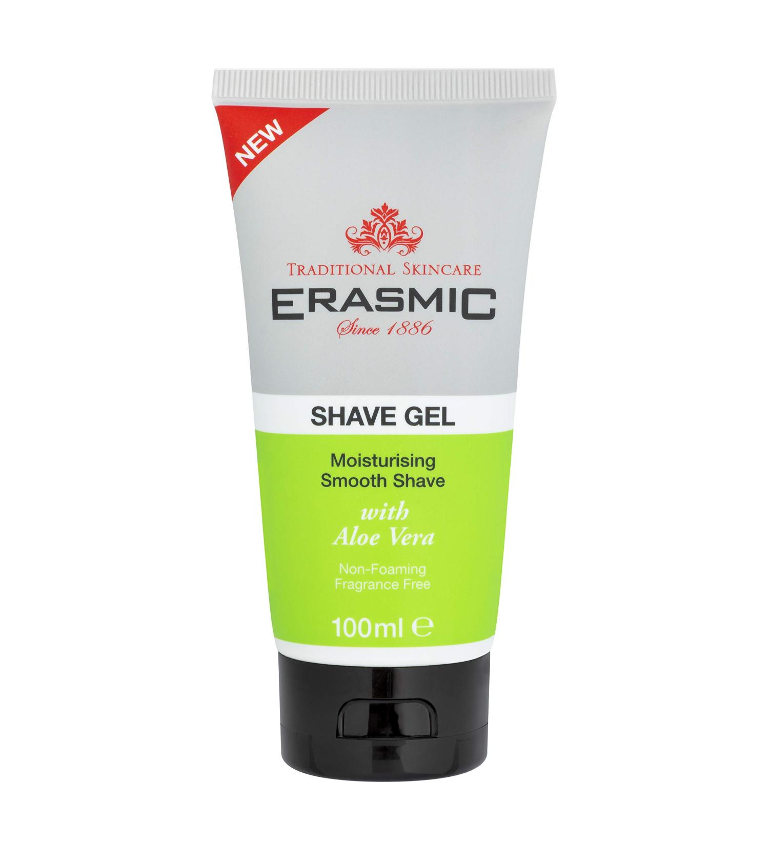 Erasmic Moisturising Aloe Vera Shave Gel 100ml | Smooth Shaving Experience - Buy Online on GoSupps.com