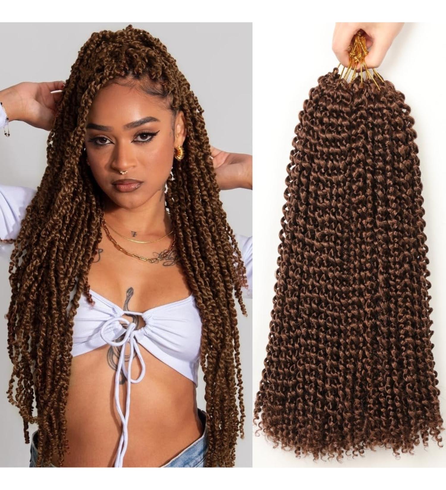 Buy Passion Twist Hair 18-Inch - 7 Packs Water Wave Crochet Extensions for Bohemian Styles | YDDM 30# - Buy Online on GoSupps.com