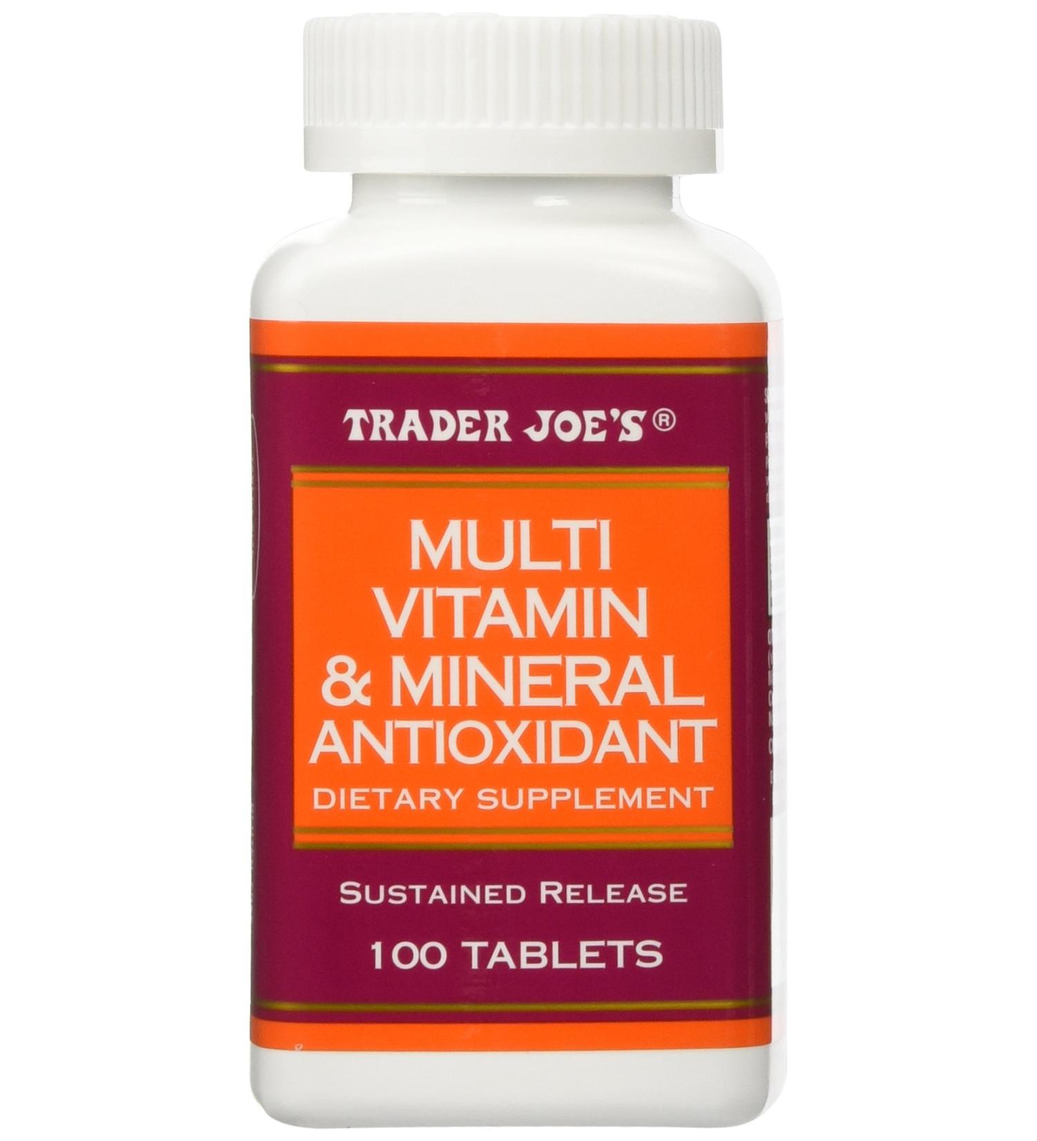 Trader Joe's Multi Vitamin & Mineral Antioxidant 100 Tablets - Essential Daily Nutrition - Buy Online on GoSupps.com