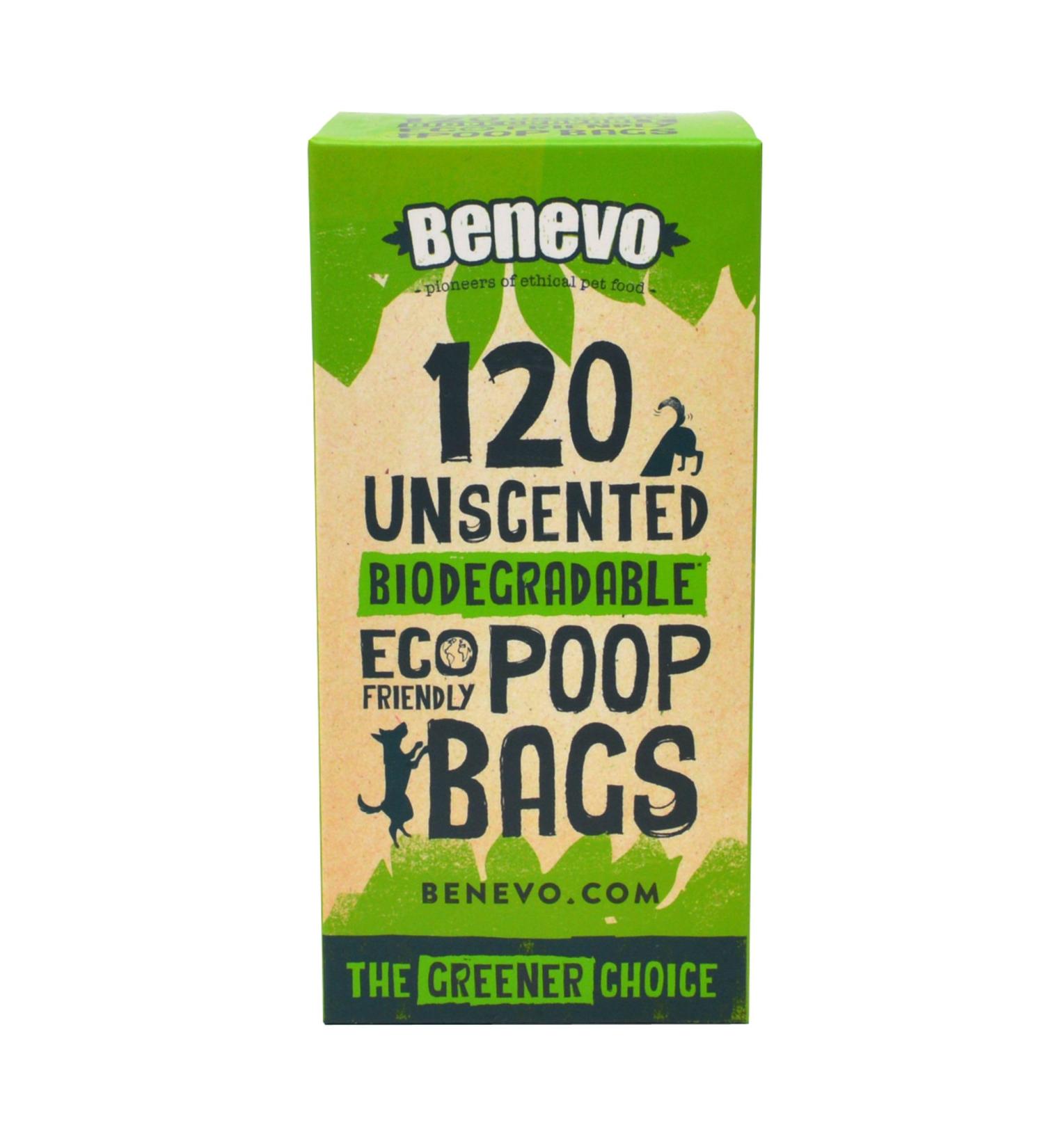Benevo Biodegradable Dog Poop Bags (120 Bags) EN13432 Compostable Dog Poop Bags Unscented & Plastic Free Ideal For Big & Small Dogs Made From A Sustainable Cornstarch Base Handy Rolls of 15 120 count (Pack of 1) - Buy Online on GoSupps.com