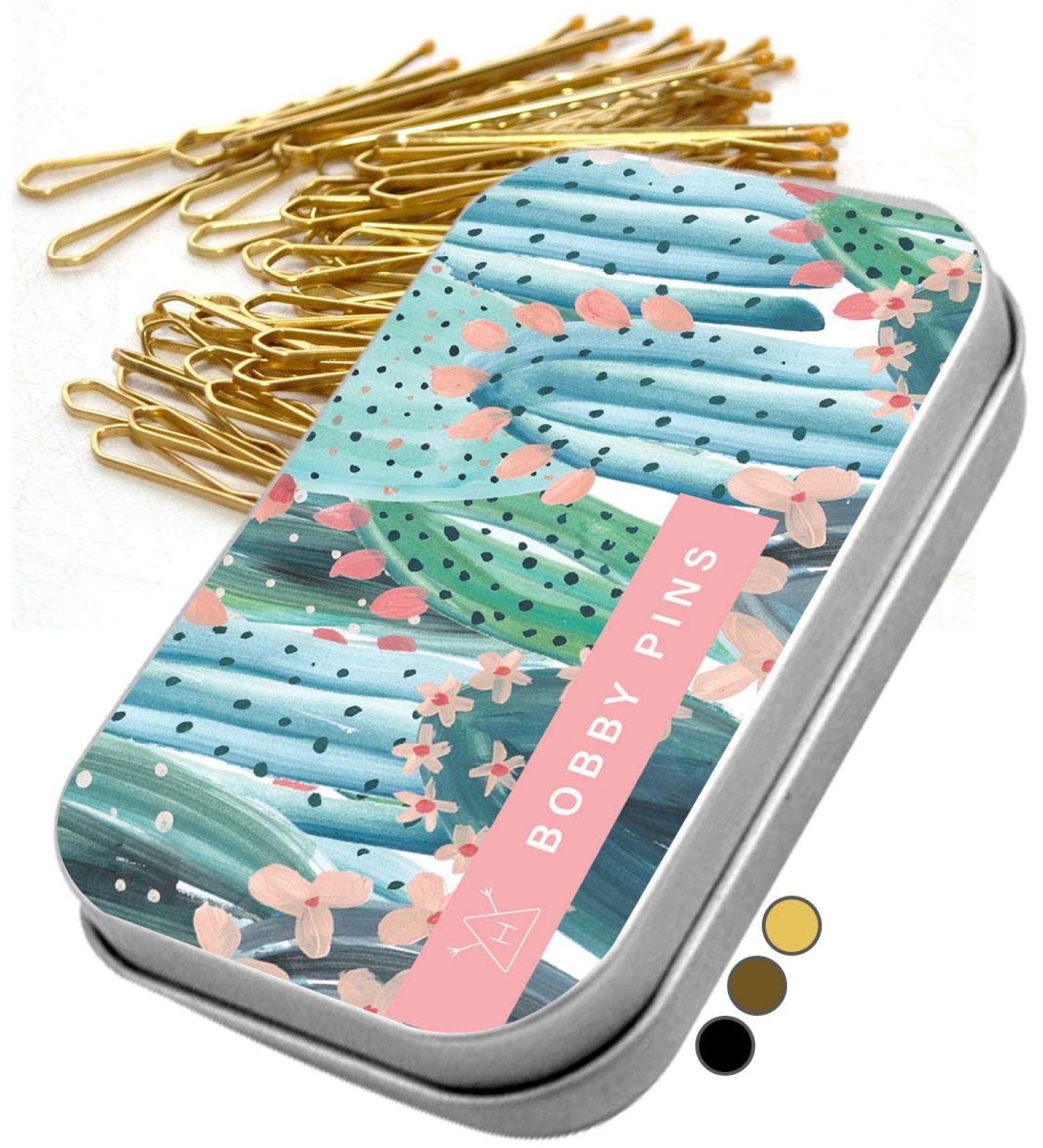 Hawwwy 300-Piece Premium Gold Bobby Pins with Cute Storage Case | Hair Pins for Kids, Girls, Women | Suitable for Thick & Thin Hair | All Hair Types - Buy Online on GoSupps.com