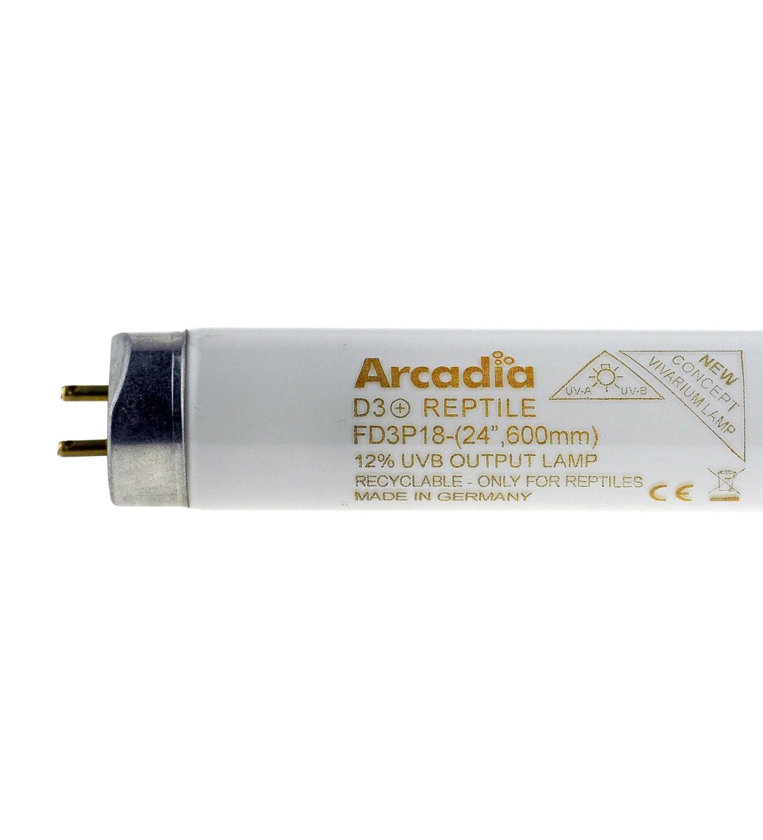 Arcadia FD3P18 D3+ 12-Percent Reptiles Lamp 18 Watt 24-inch 1 Count (Pack of 1) - Buy Online on GoSupps.com