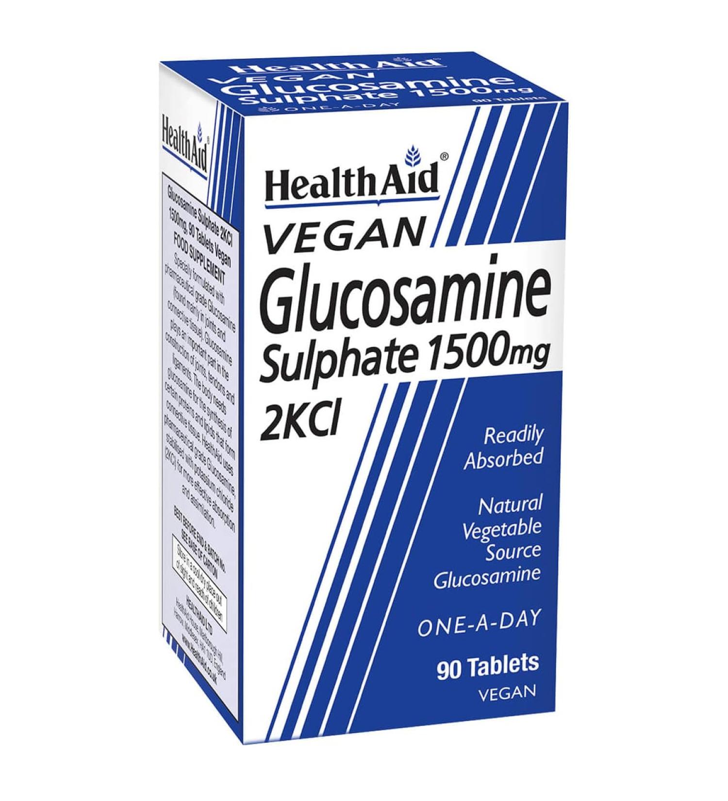 HealthAid Glucosamine Sulphate 2KCl 1500mg - 90 Tablets | Joint Support Supplement - Buy Online on GoSupps.com