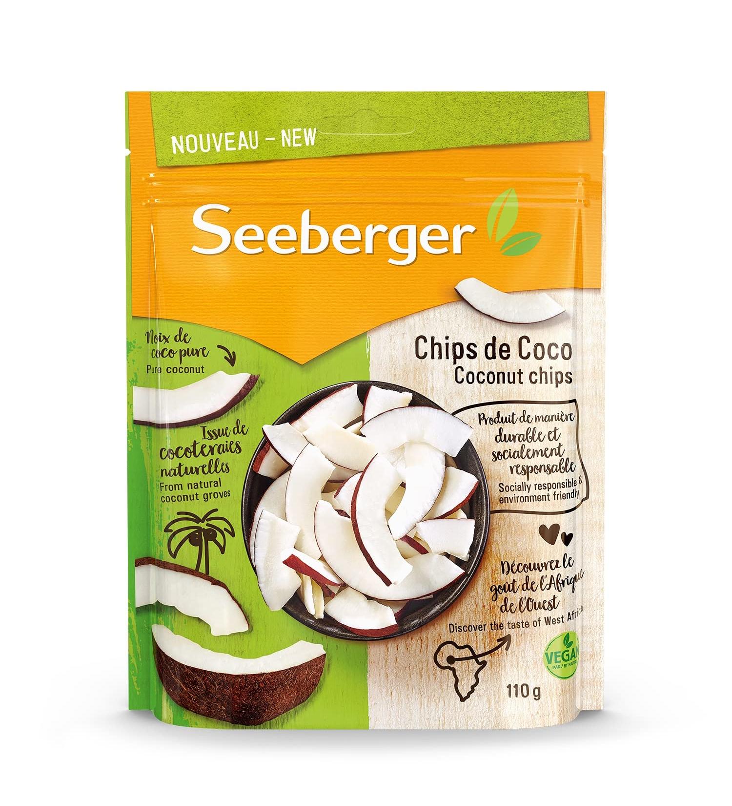 Seeberger Coconut chips: Crunchy West African coconut slices - tasty and aromatic - social and sustainable production - natur - Buy Online on GoSupps.com
